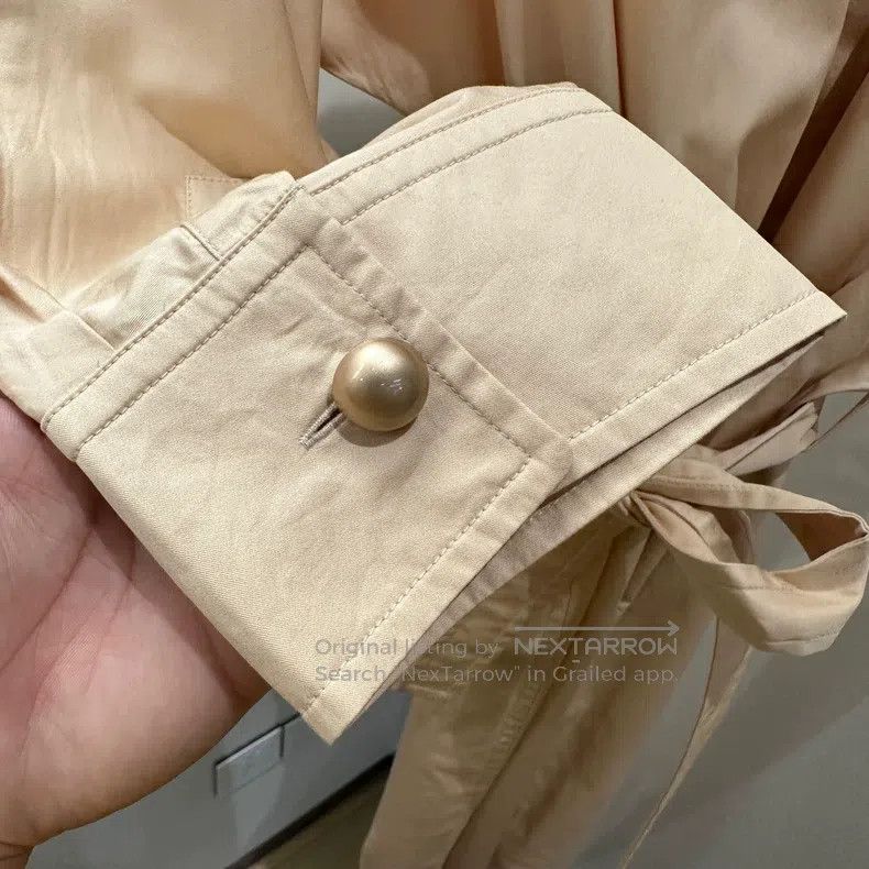 Hermes Hermes Snout扣 Pocket Tie Front Shirt Dress Size XXS / US 00 / IT 34 - 7 Thumbnail