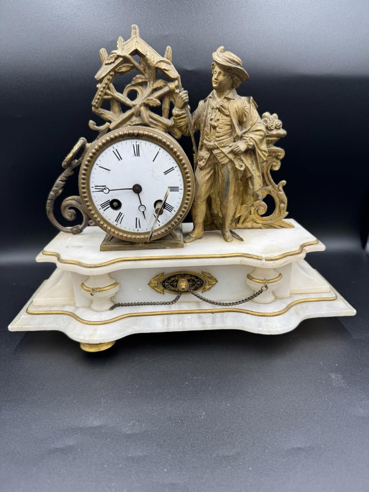 Other Antique Japy Freres Figural Musketeer Mantel Clock H. Molle Size ONE SIZE - 2 Thumbnail