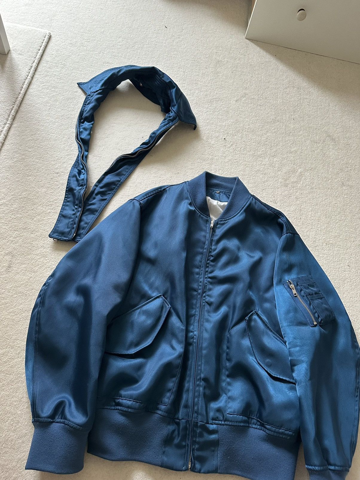 Calvin Klein 205W39NYC SS18 CK205w39nyc blue bomber jacket Raf Simons Grail Size US M / EU 48-50 / 2 - 5 Thumbnail