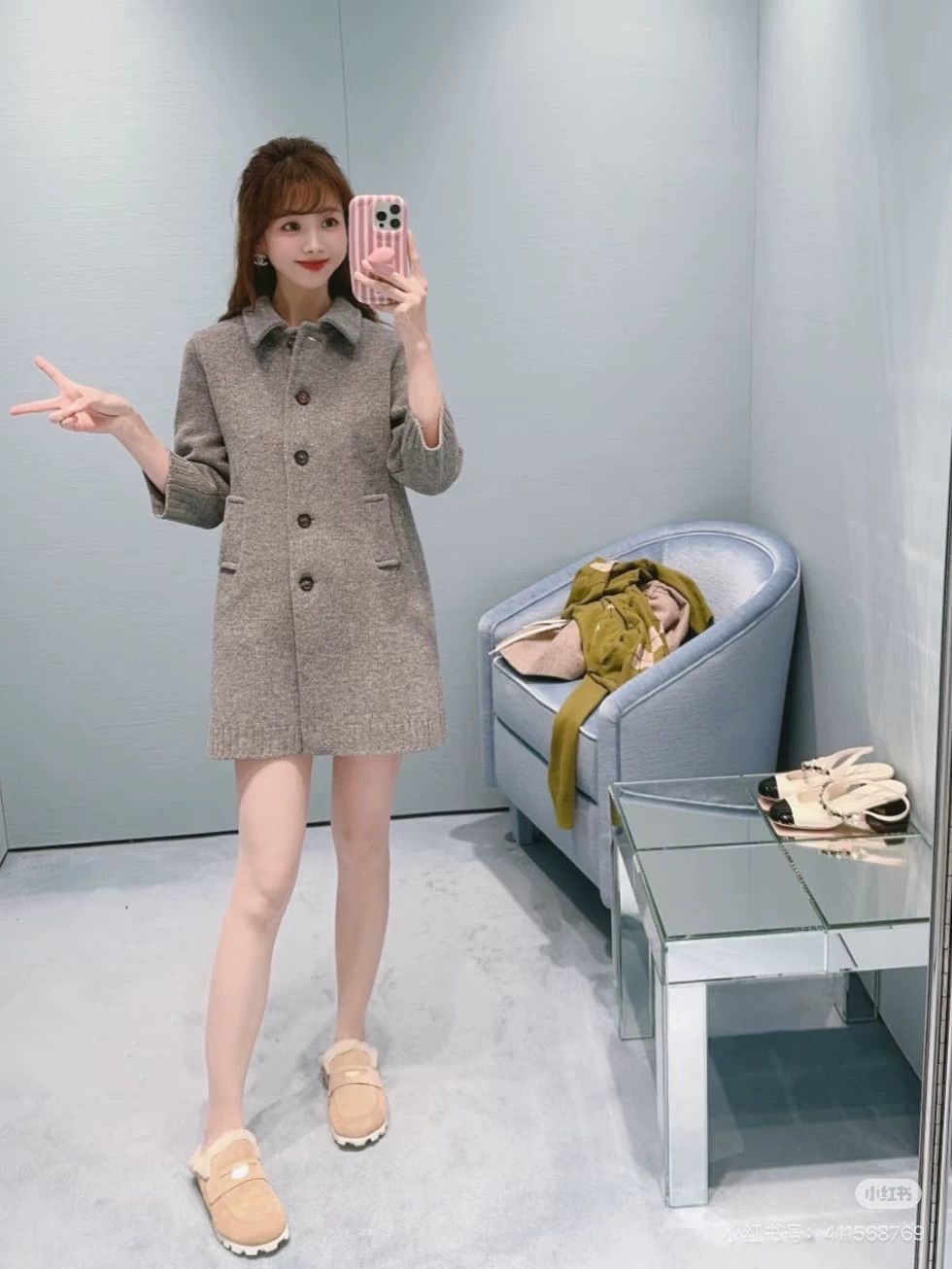 Miu Miu MIU MIU 98 New Gray Knit Jacket Women's 24FW 40 Size M / US 6-8 / IT 42-44 - 2 Thumbnail