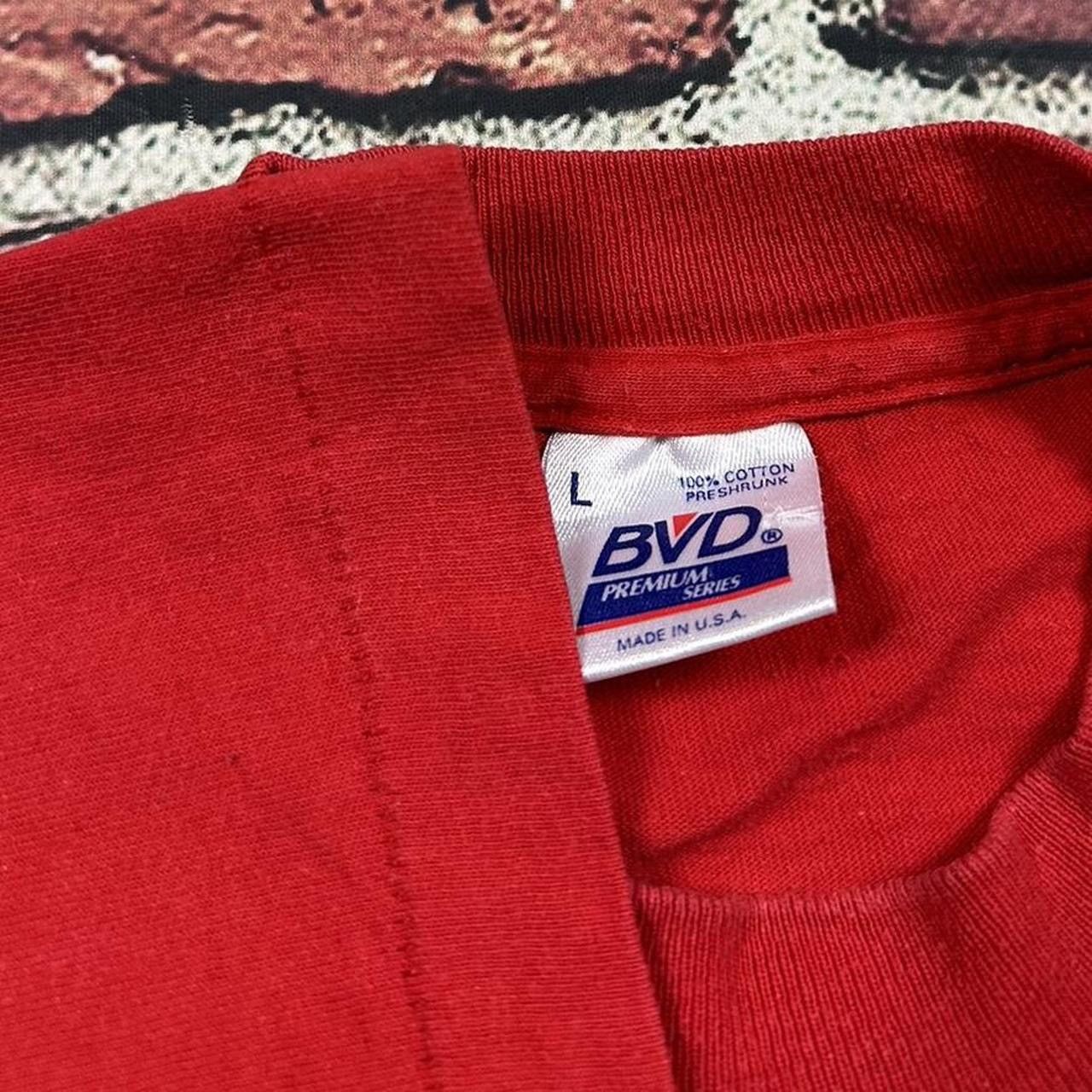 Other Vintage BVD Blank Red Pocket T-Shirt Single Stitch USA 90s Size US L / EU 52-54 / 3 - 5 Thumbnail
