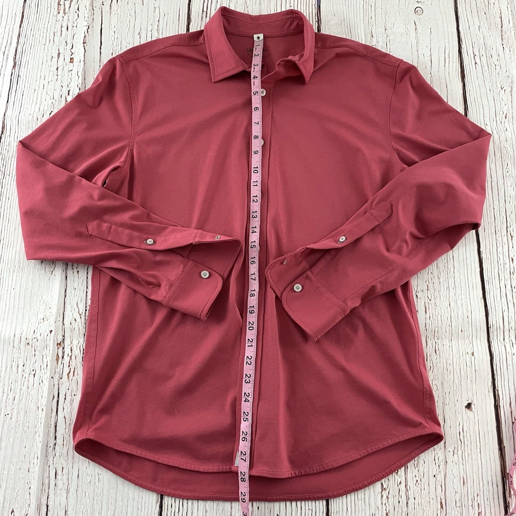 UNTUCKit UNTUCKit Slim Fit Long Sleeve Button Front Shirt Mens Large Pink Size US L / EU 52-54 / 3 - 3 Thumbnail
