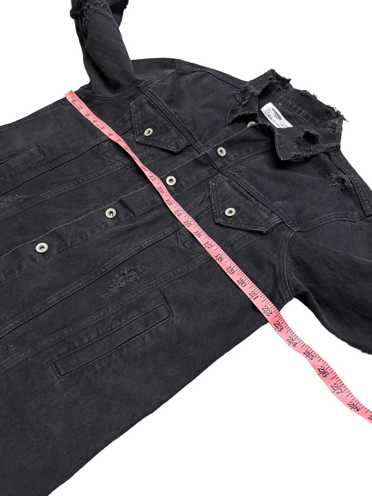 Japanese Brand LEGENDA MADE DESTROYED DISTRESSED LONG DENIM JACKET FOR MEN Size US M / EU 48-50 / 2 - 6 Thumbnail