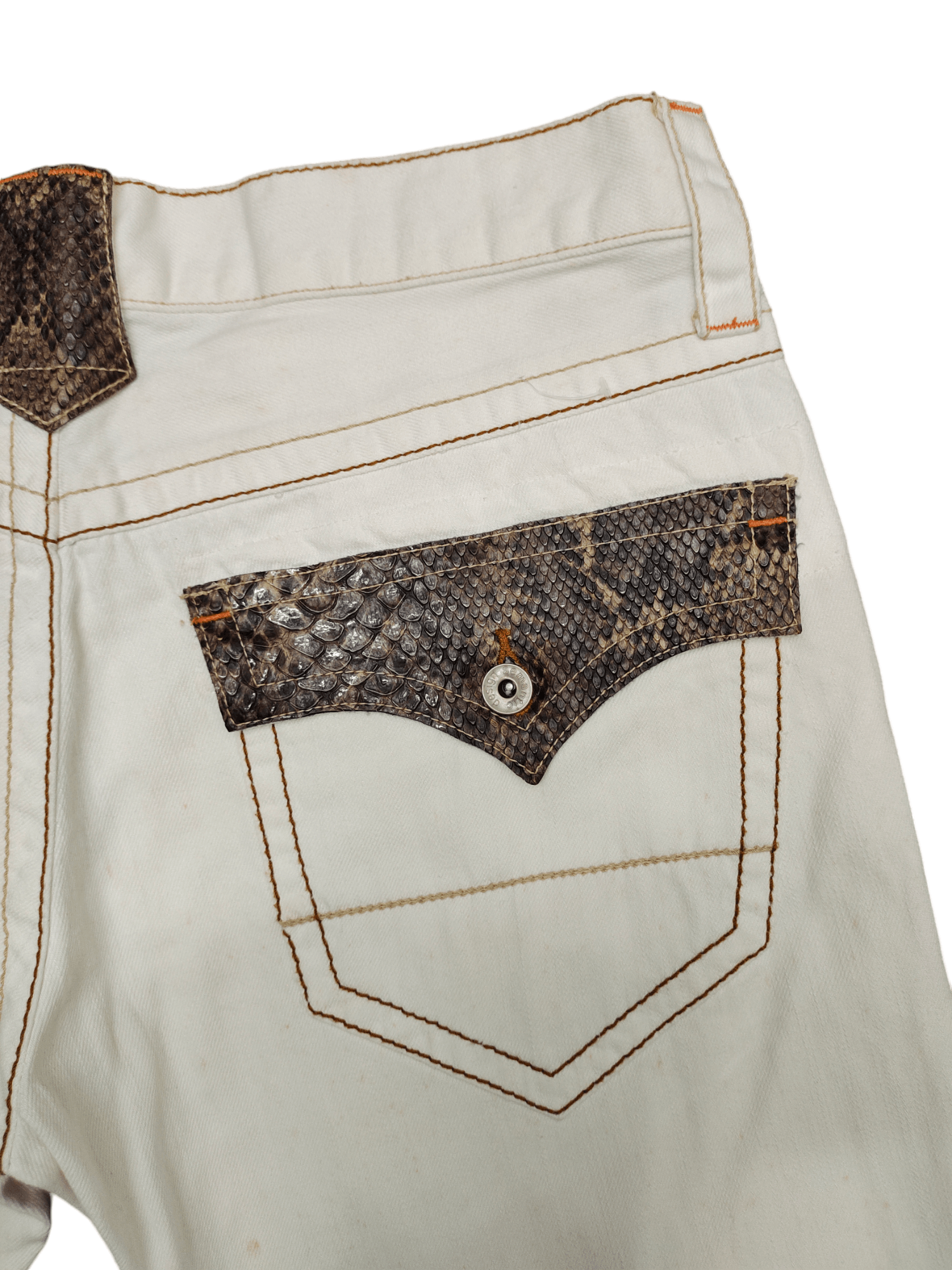 If Six Was Nine Flare Jeans Semantic Design Pyton Trim Rusty Denim Bootcut Size US 34 / EU 50 - 19 Thumbnail
