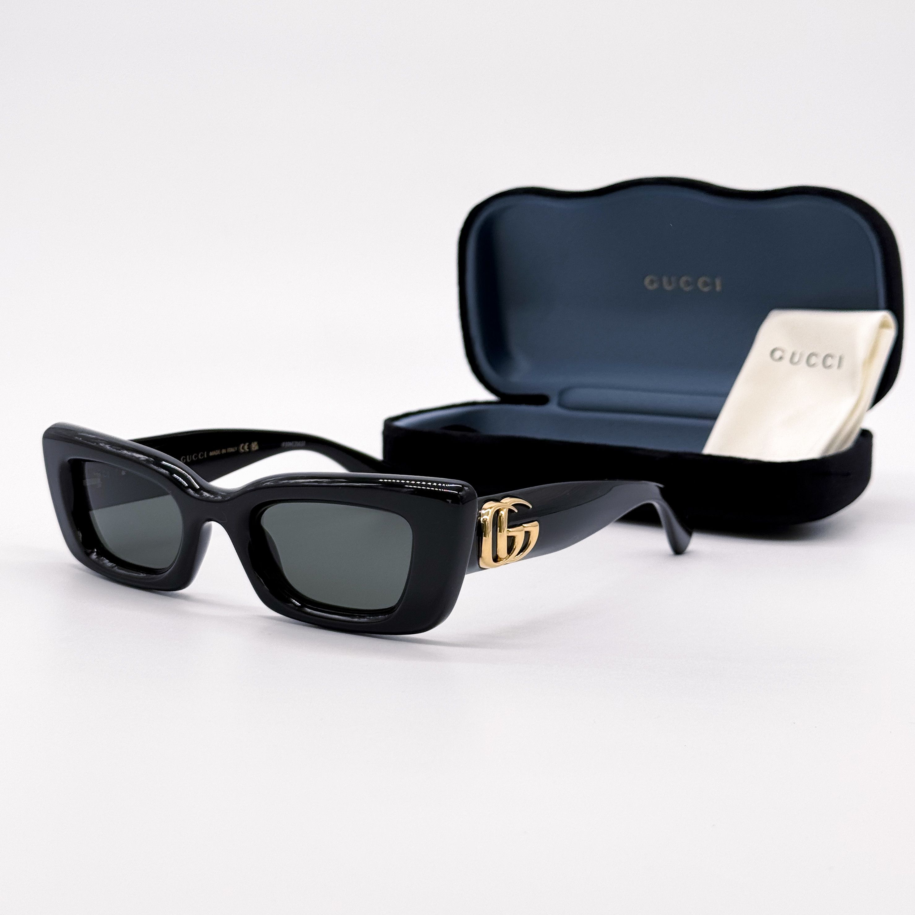 Gucci NEW GUCCI GG1827S 001 SHINY BLACK WOMEN SUNGLASSES Size ONE SIZE - 2 Thumbnail