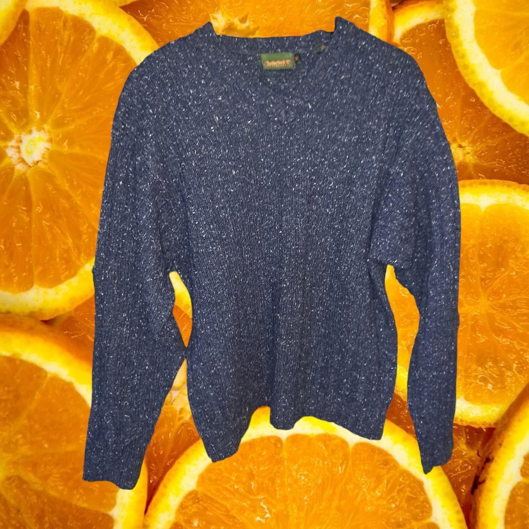 Timberland Timberland Blue and White Cable Knit Crew Neck Wool Blend Sw Size US M / EU 48-50 / 2 - 1 Thumbnail