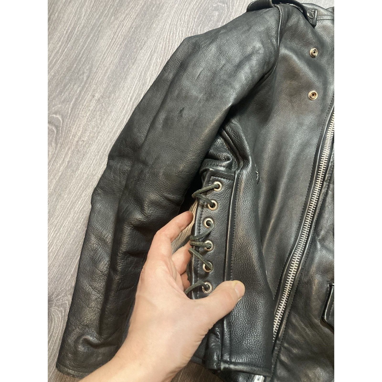 Genuine Leather 90s Opium Vintage Leather Bike Jacket Archive Size US L / EU 52-54 / 3 - 5 Thumbnail