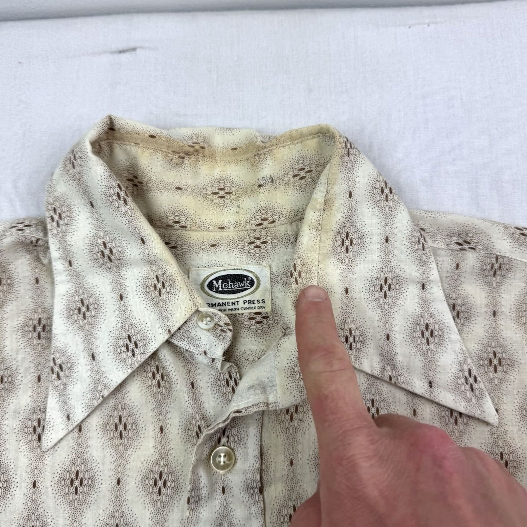 MCM Vintage Mohawk Button-Up Shirt Adult Medium Hipster MCM 60s 70s Stains True Vtg Size US M / EU 48-50 / 2 - 6 Thumbnail