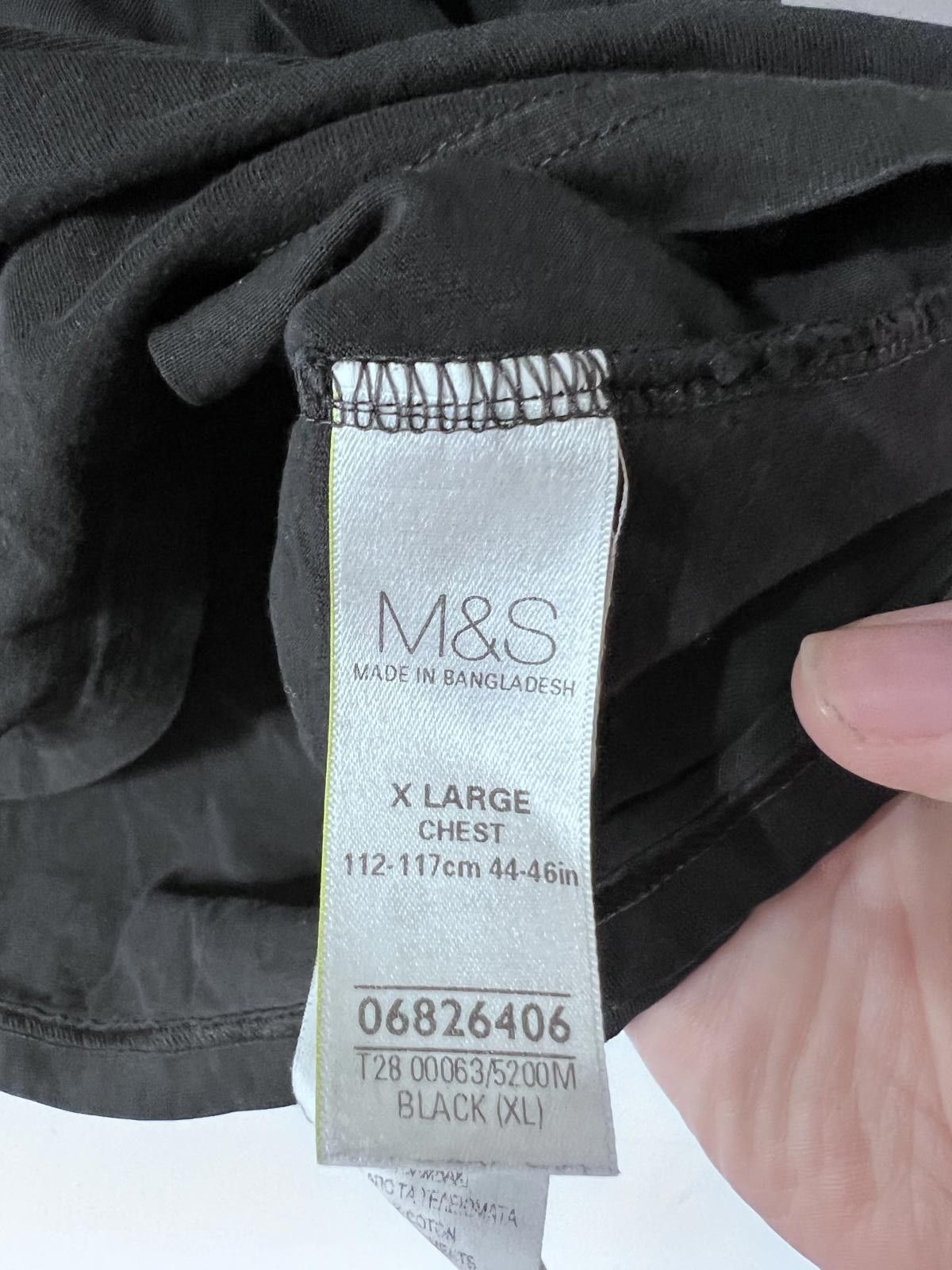 M.E. Sport M&S Man Black Cotton T-Shirt – Size XL Size US XL / EU 56 / 4 - 5 Thumbnail