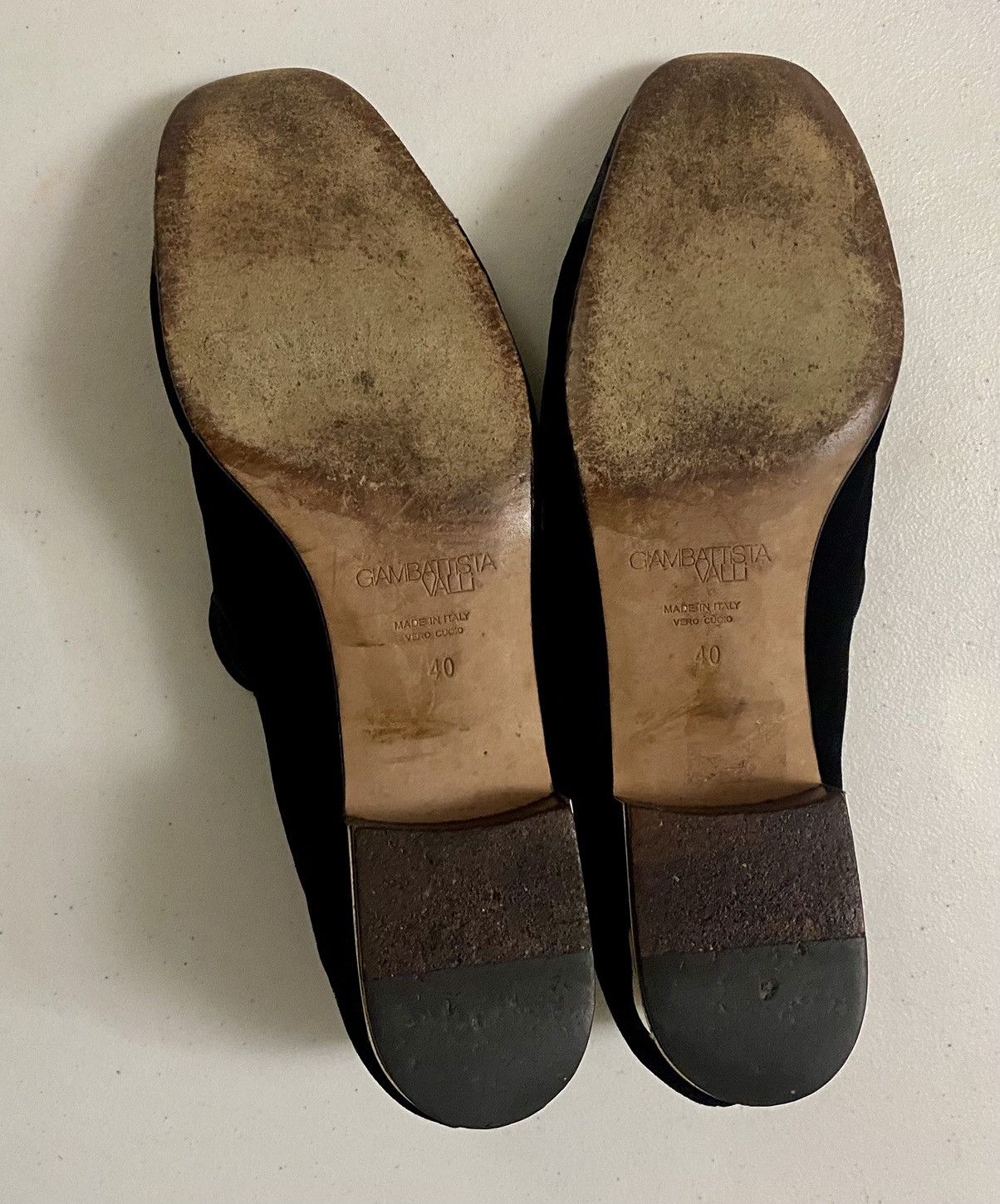Giambattista Valli Giambattista Valli Black Velvet, Silk Mirrored Heel Loafer Size US 10 / IT 40 - 10 Thumbnail