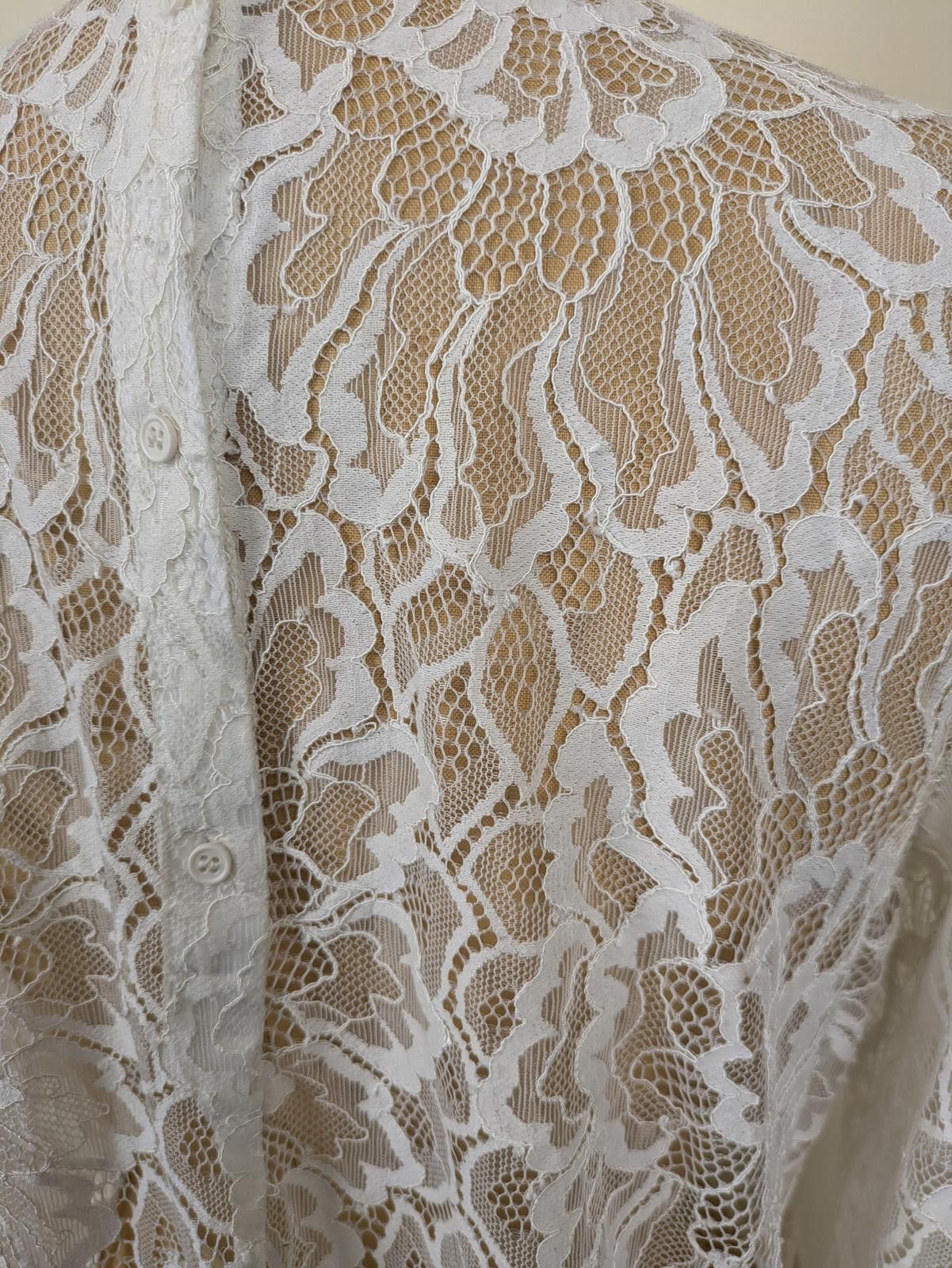 Other white floral lace sheer blouse Size M / US 6-8 / IT 42-44 - 4 Thumbnail