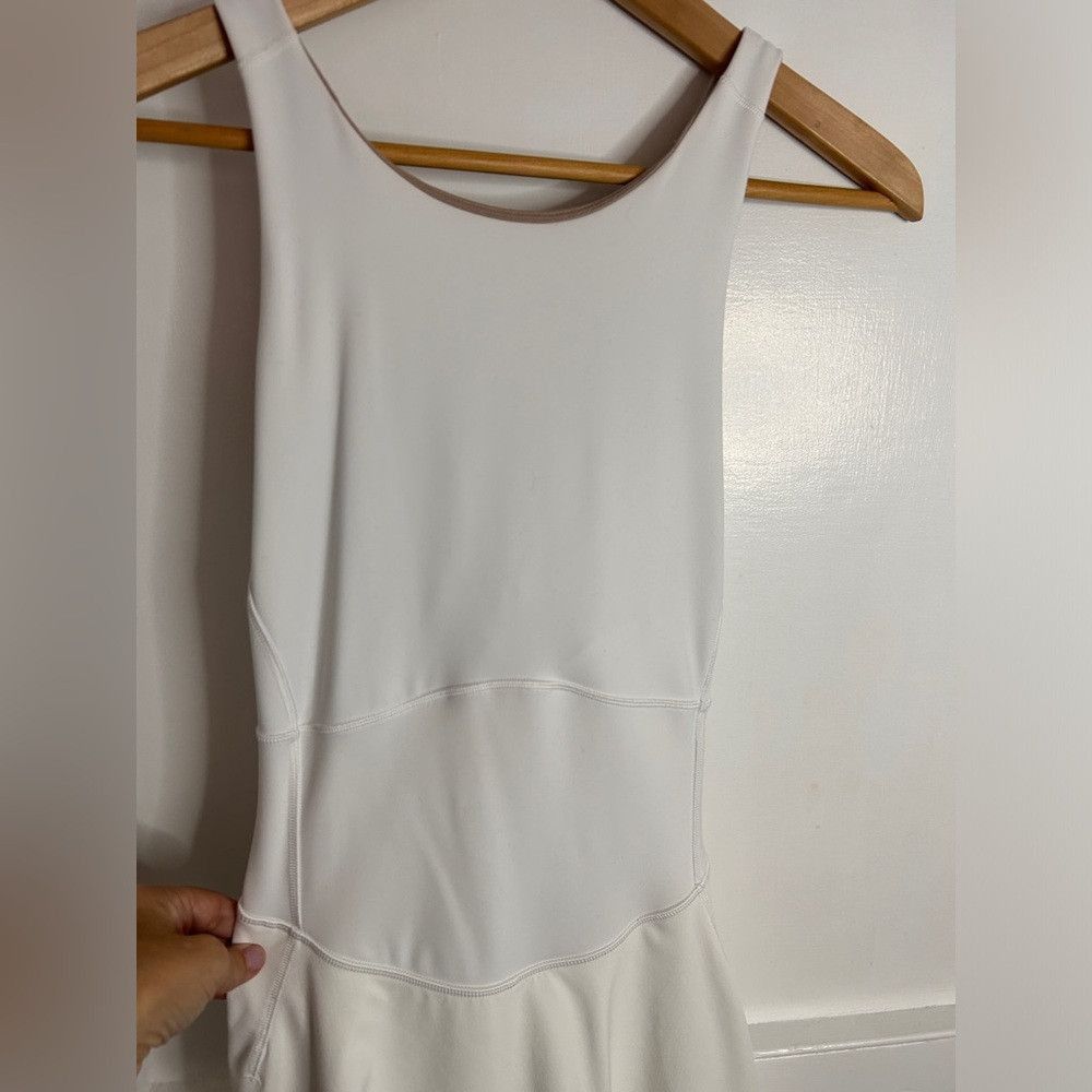 Lululemon Women’s Lululemon White Court Crush Cross Back Tennis Dress Size L / US 10 / IT 46 - 3 Thumbnail
