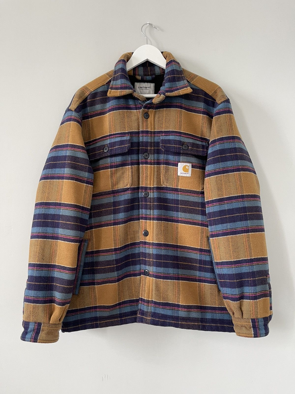 Carhartt Wip Carhartt WIP Flannel Sherpa Lined Daron Shirt Jacket Size US M / EU 48-50 / 2 - 1 Thumbnail
