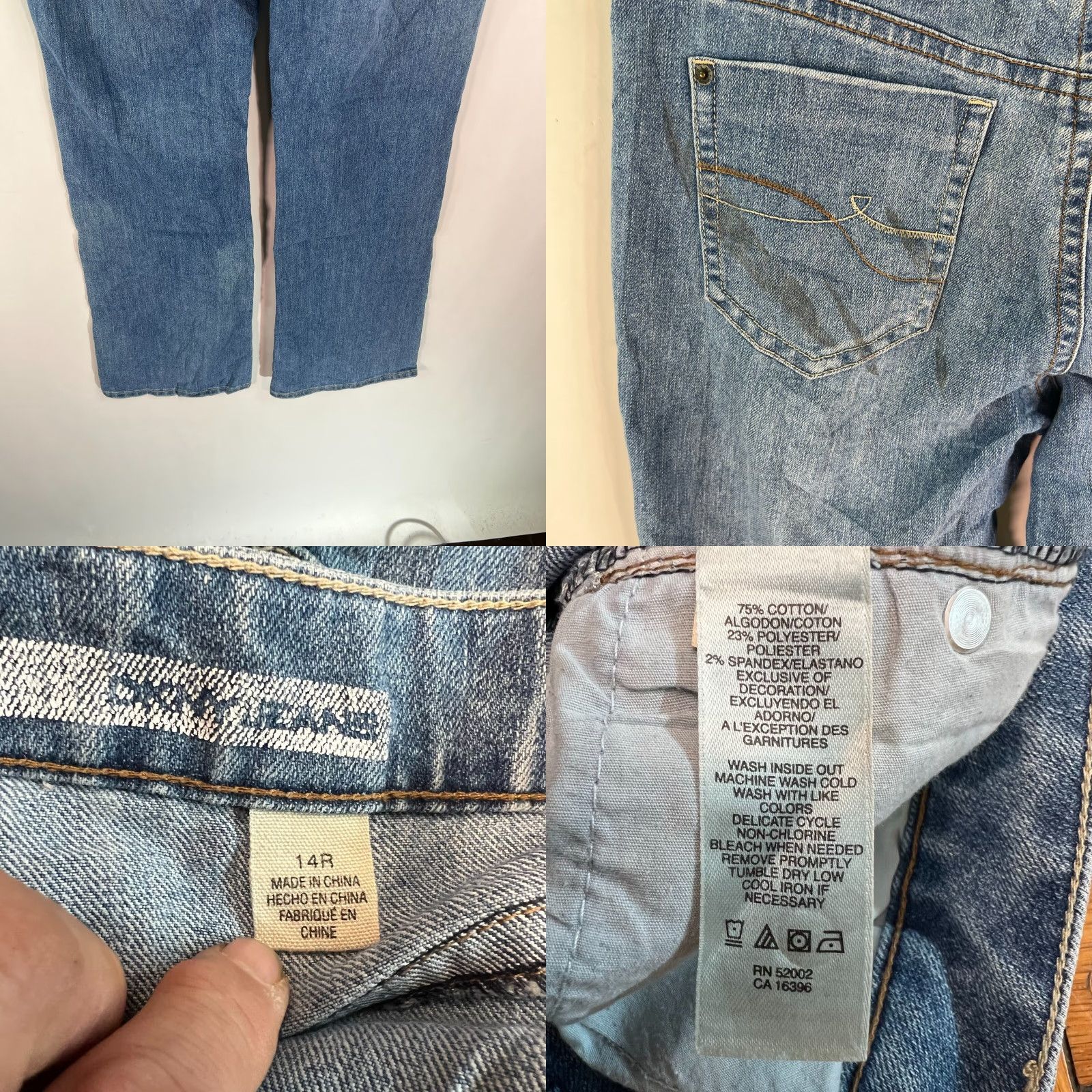 DKNY DKNY Jeans Womens Bootcut 5-Pocket Blue Denim Stretch Soho Low Rise 14 Regular 36x33 Modern Classic Size 36" / US 14 / IT 50 - 8 Thumbnail