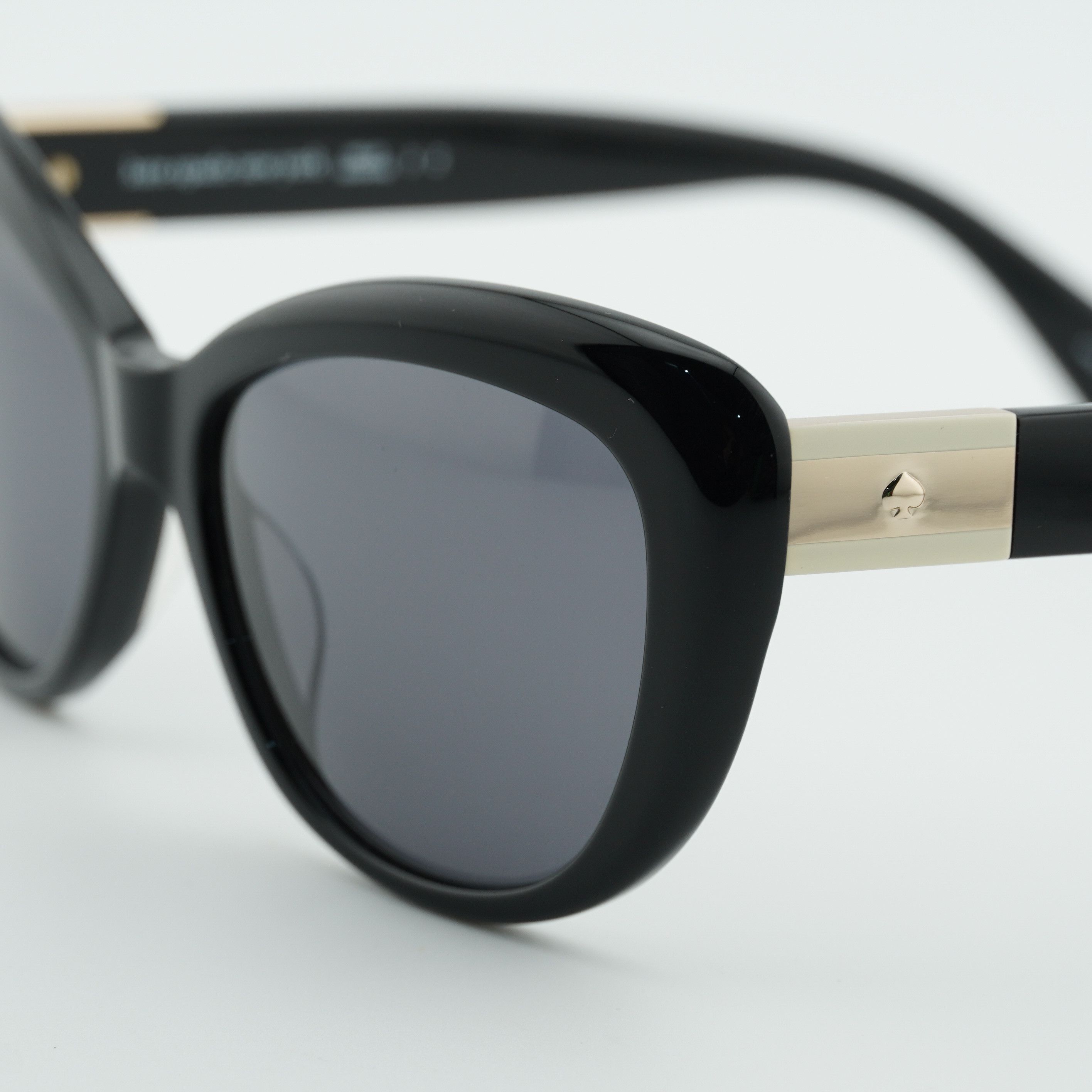 Kate Spade Kate Spade EMMALYNN/S 0807 M9 Sunglasses Black Cat Eye Frame Size ONE SIZE - 2 Thumbnail