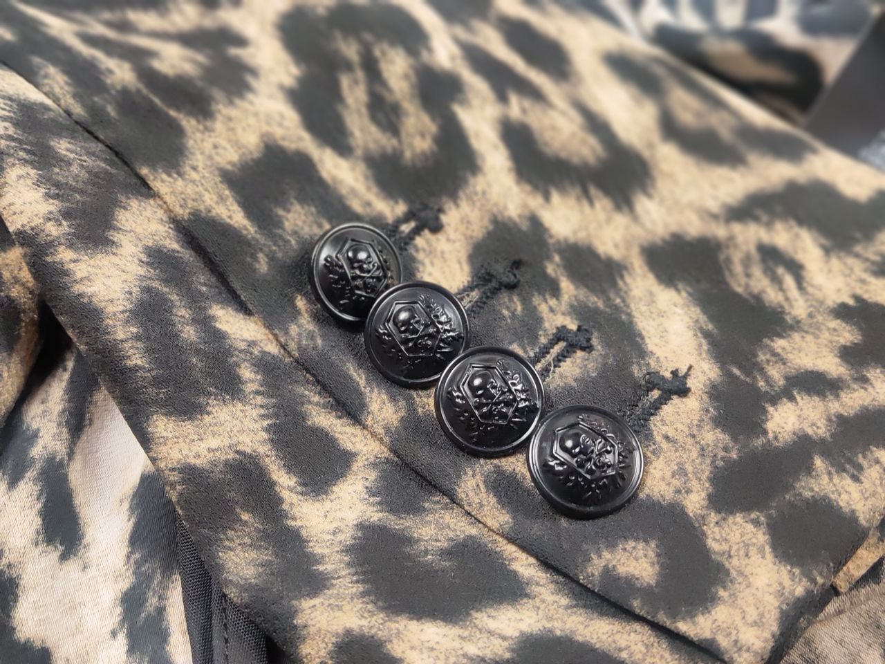 The Kooples The Kooples design Leopard print straight-cut Blazer Jacket Size S / US 4 / IT 40 - 17 Thumbnail