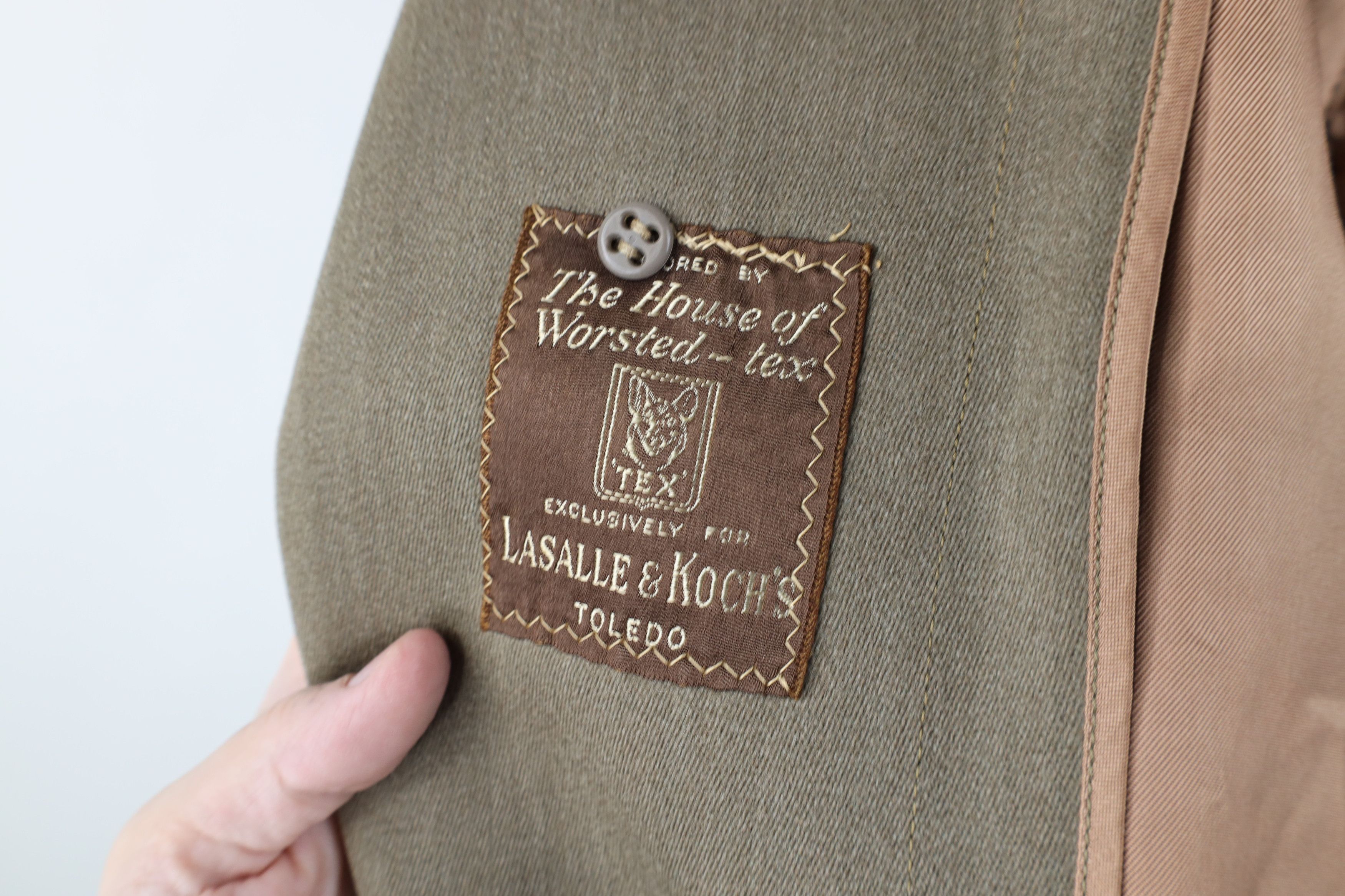 Vintage Vintage 50s Rockabilly Worsted Wool Trench Coat Jacket USA Size US XL / EU 56 / 4 - 11 Thumbnail