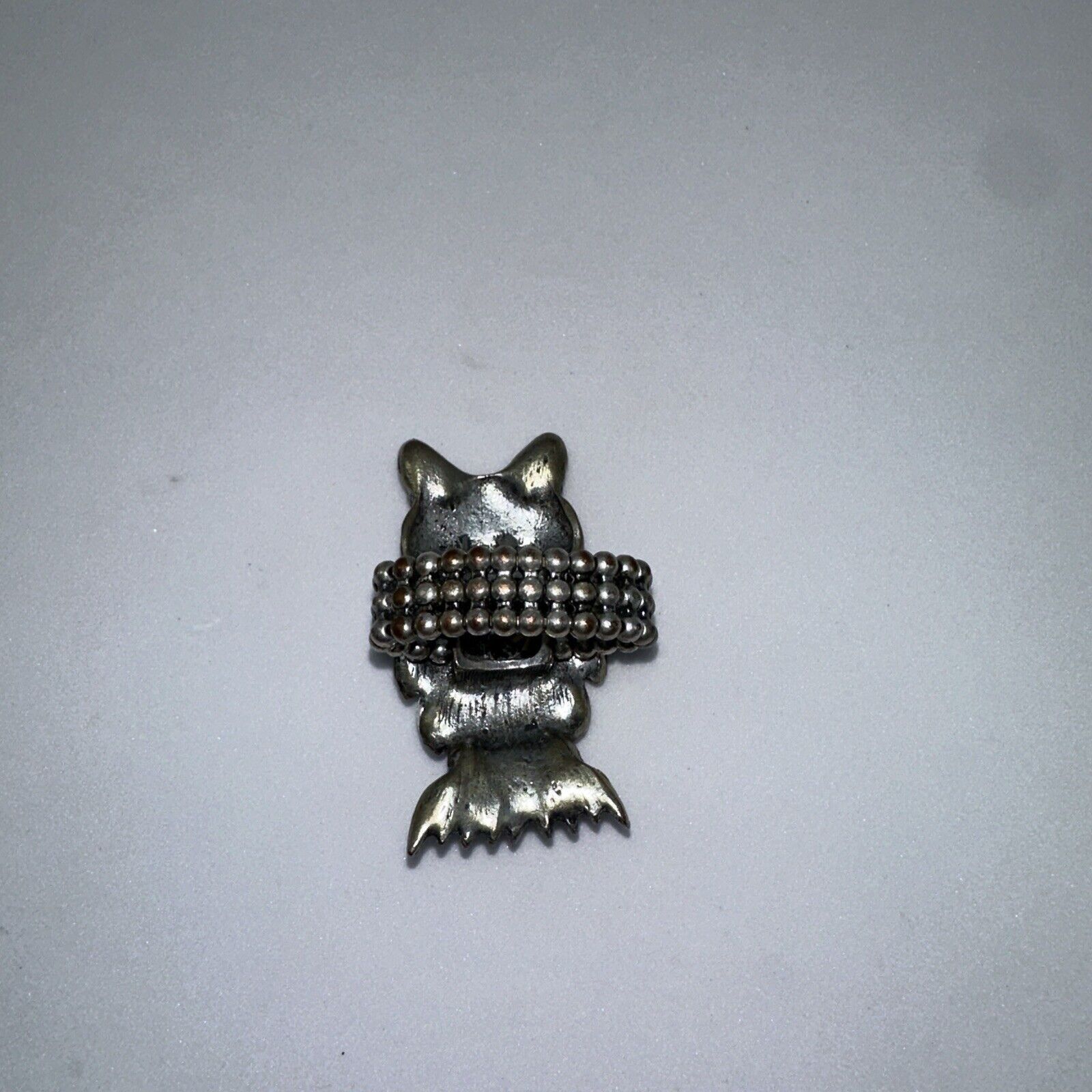 Other Vintage Gunmetal Owl Black Clear Rhinestones Stretch Ring Size ONE SIZE - 12 Thumbnail