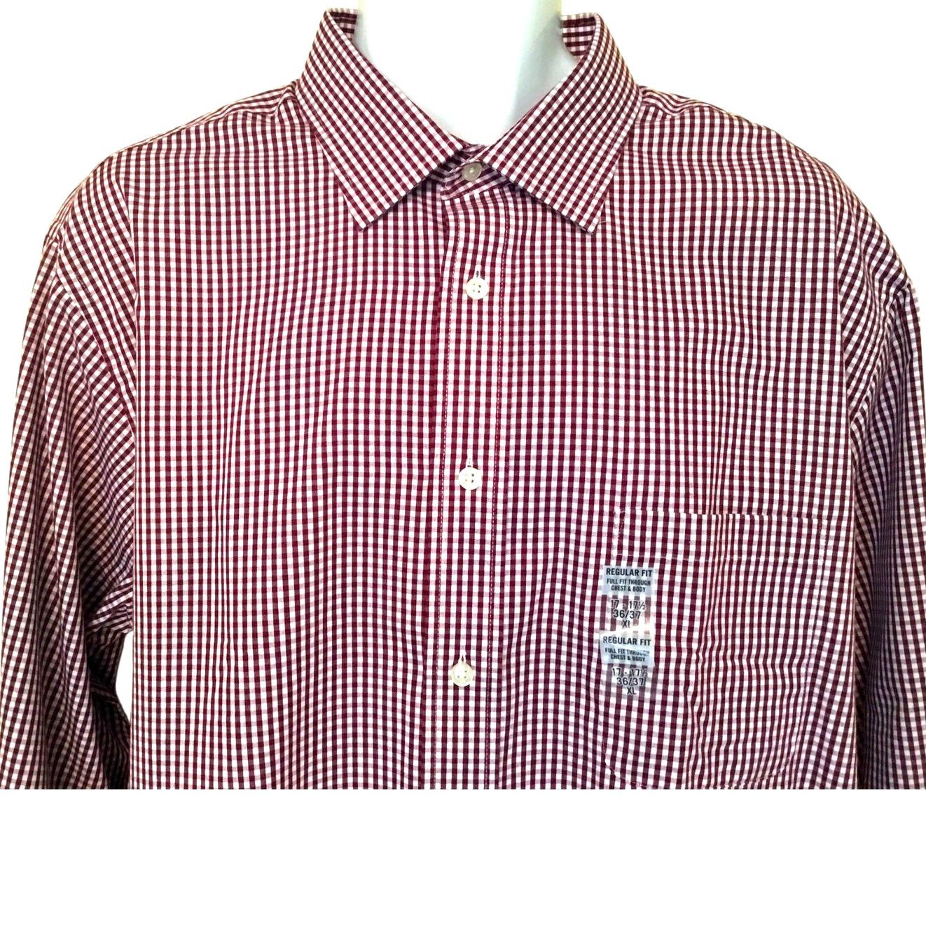 Chaps Chaps Shirt Wine Check XL 17-17.5-36/37 New with Tag $45.00 Size US XL / EU 56 / 4 - 2 Thumbnail