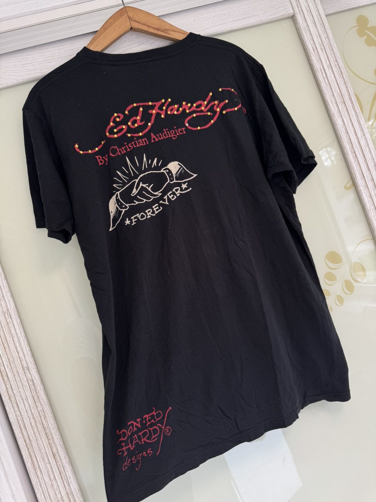 Ed Hardy Ed Hardy by Christian Audigier Y2K Bulldog Tattoo AOP Tee Size US L / EU 52-54 / 3 - 7 Thumbnail