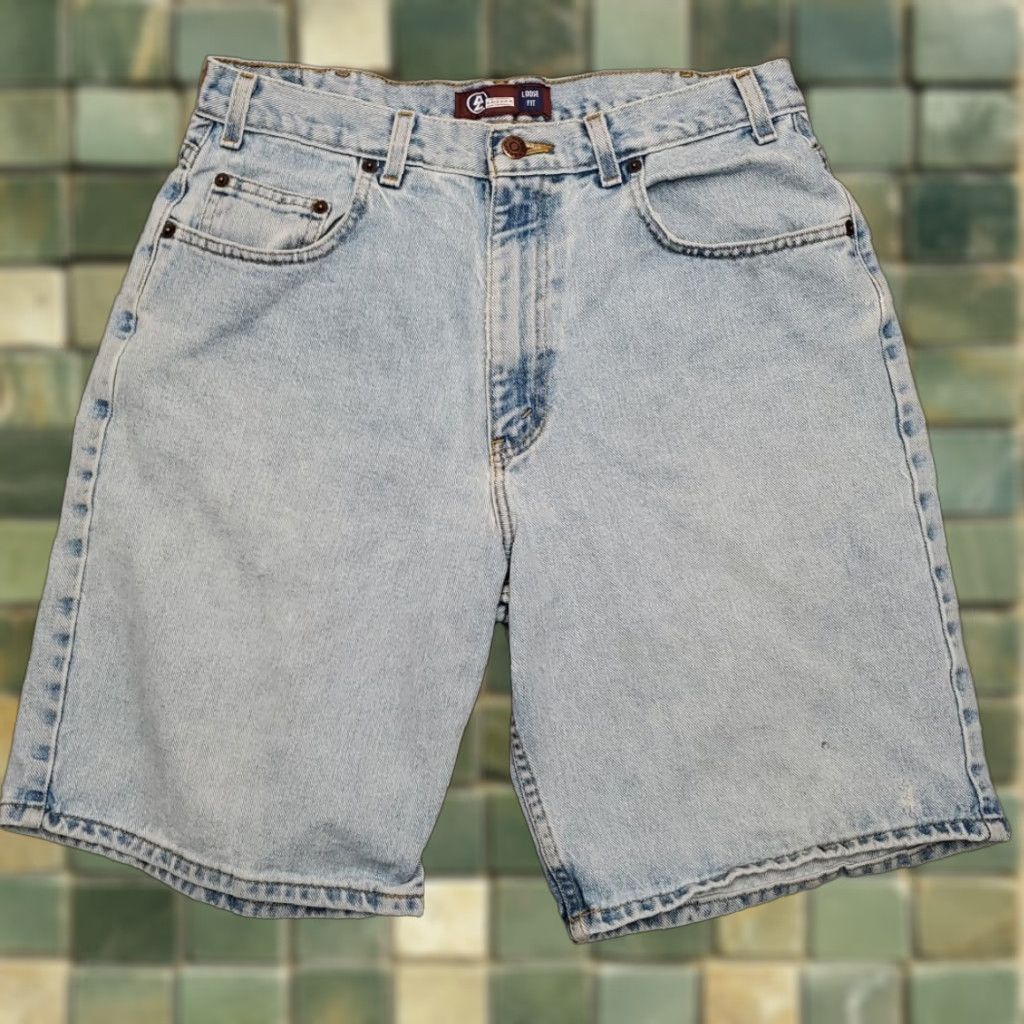 Vintage VINTAGE Arizona Jeans Shorts Mens 33 Blue Denim Loose Fit Skate Jots Y2K 90s Size US 33 - 1 Thumbnail