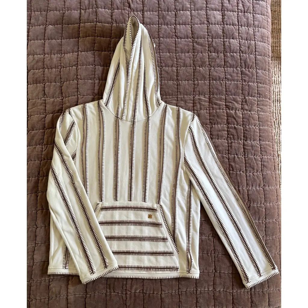 Amiri AMIRI Stitched Cotton Terry Hoodie in Alabaster Size US M / EU 48-50 / 2 - 3 Thumbnail