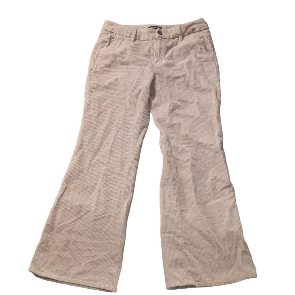 Massimo Dutti Massimo Dutti Cream Corduroy Flared Y2K Pants Size 4 Size 27" / US 4 / IT 40 - 2 Thumbnail
