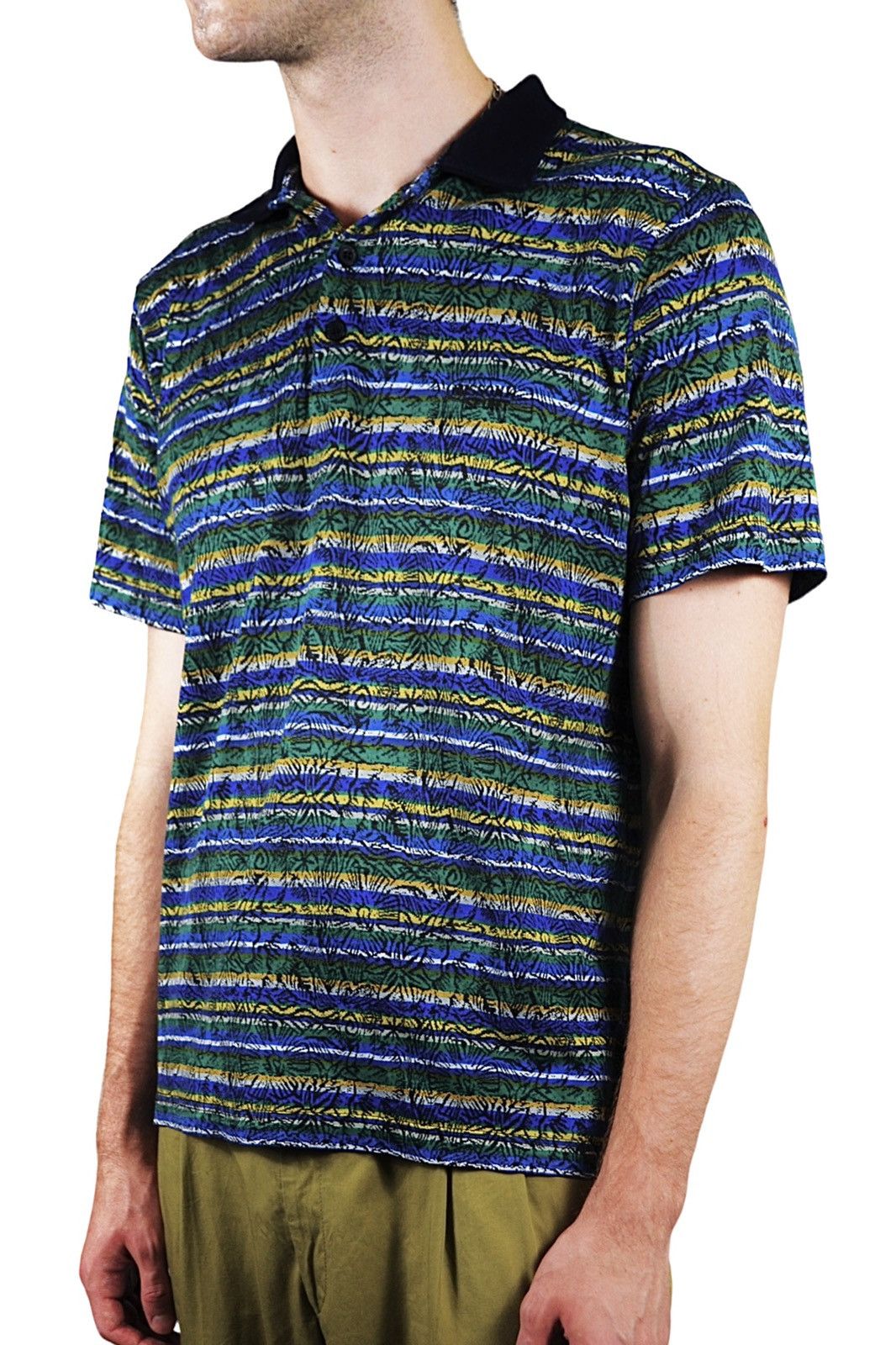 Missoni 90s Missoni Sport Knit Floral Striped Polo Shirt Size US L / EU 52-54 / 3 - 5 Thumbnail