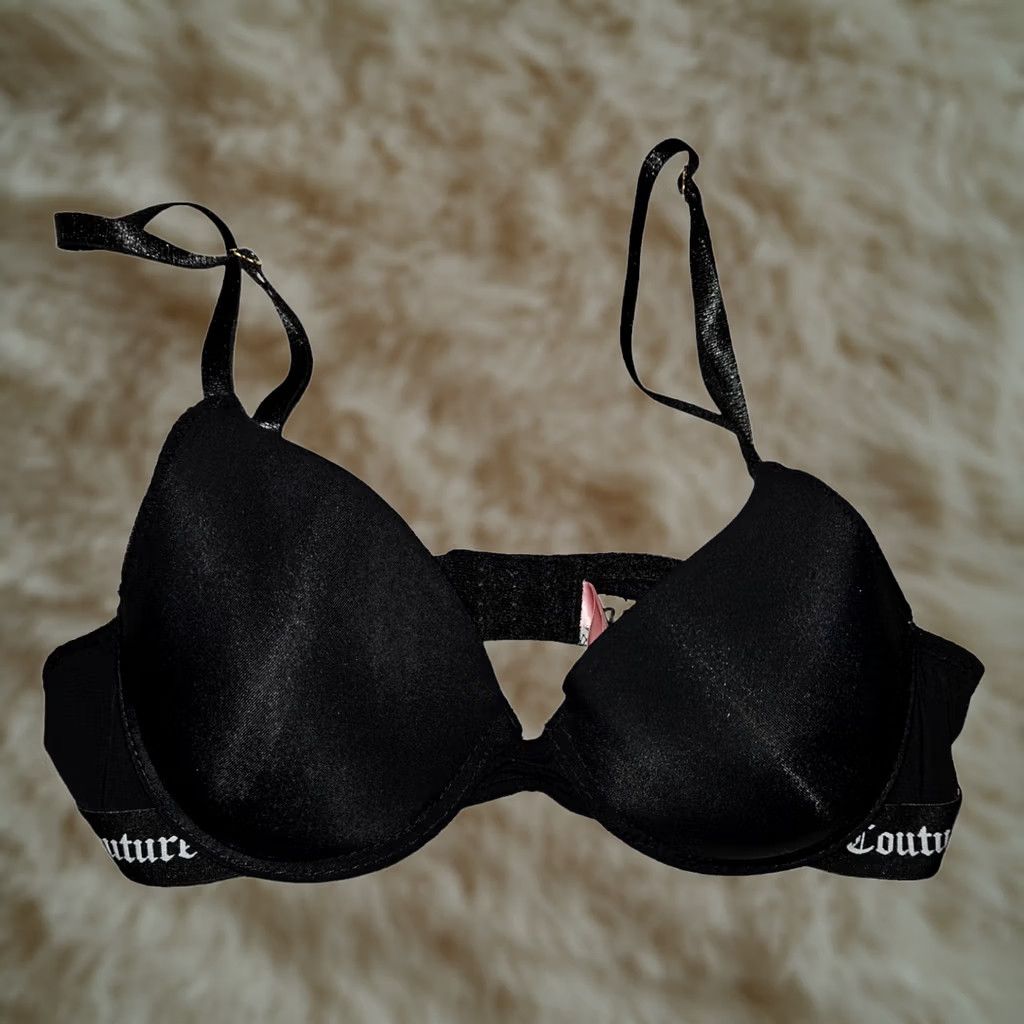 Juicy Couture Juicy Couture Bra Women's 34B Black Underwire Padded Logo Adjustable Straps Size ONE SIZE - 1 Thumbnail