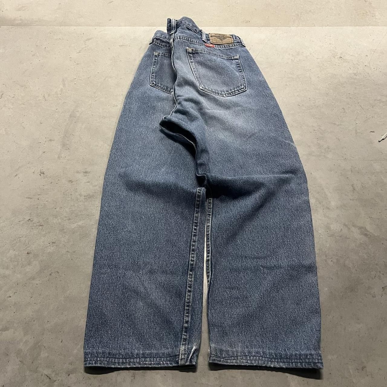 Vintage Crazy Vintage Y2K/2000s Baggy Skater Essential Workwear Medium Wash Blue Denim Jeans! Size US 36 / EU 52 - 6 Thumbnail