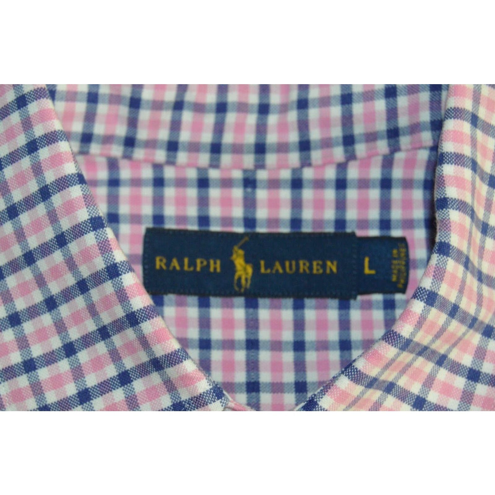 Polo Ralph Lauren Polo Ralph Lauren Shirt Polo Ralph Lauren Pink Plaid Cotton Large L/S Button-Up Oxford Shirt Mens Size US L / EU 52-54 / 3 - 3 Thumbnail