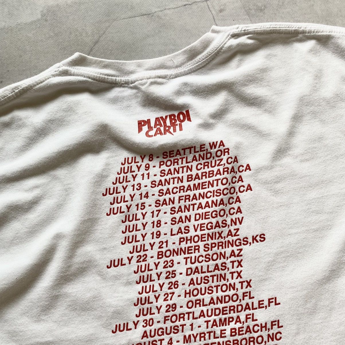 Playboi Carti Rare Playboi Carti 2017 Tour Painted T-Shirt Tee Shirt Y2K Size US L / EU 52-54 / 3 - 11 Thumbnail