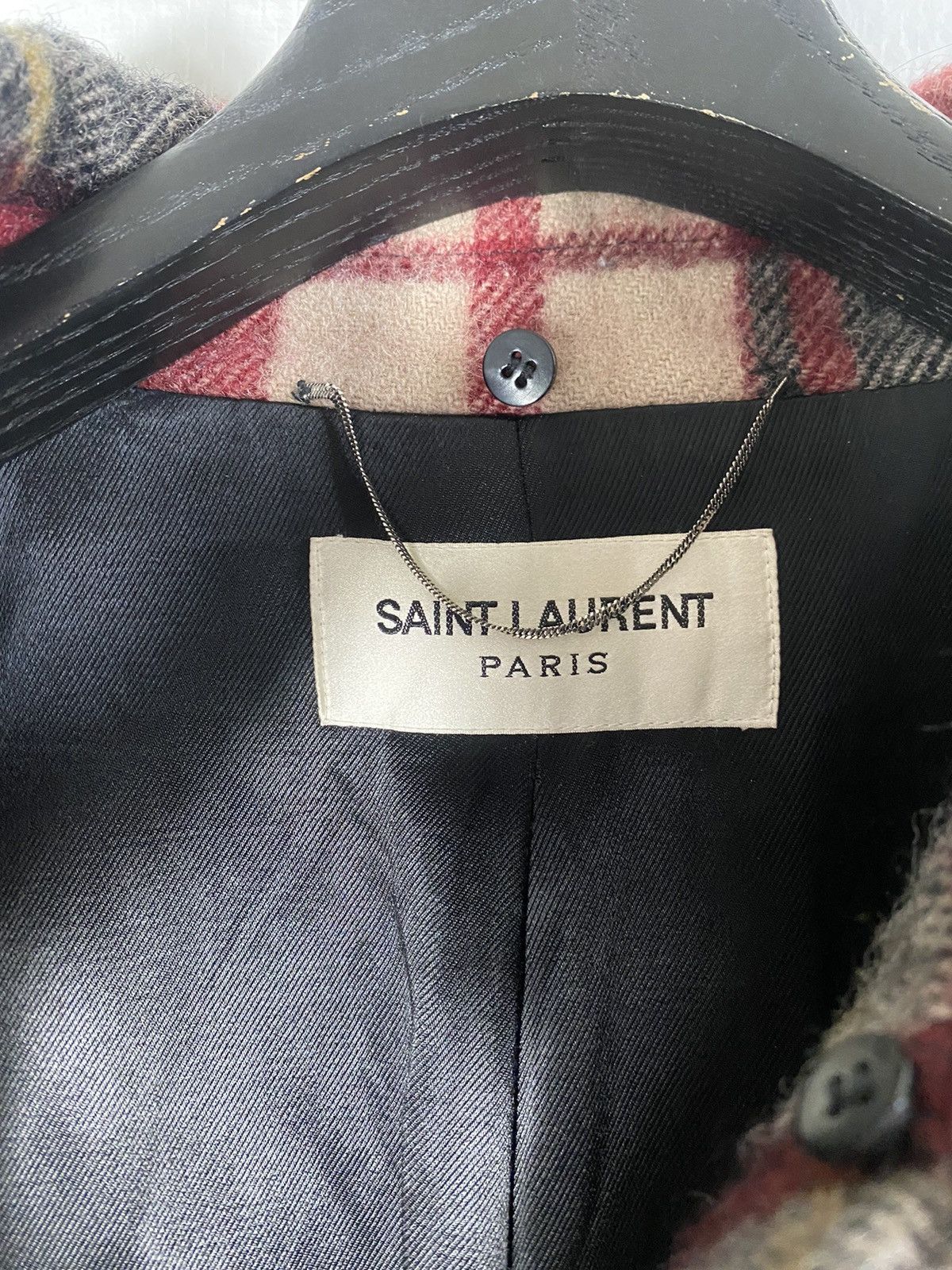 Saint Laurent Wool Striped Coat