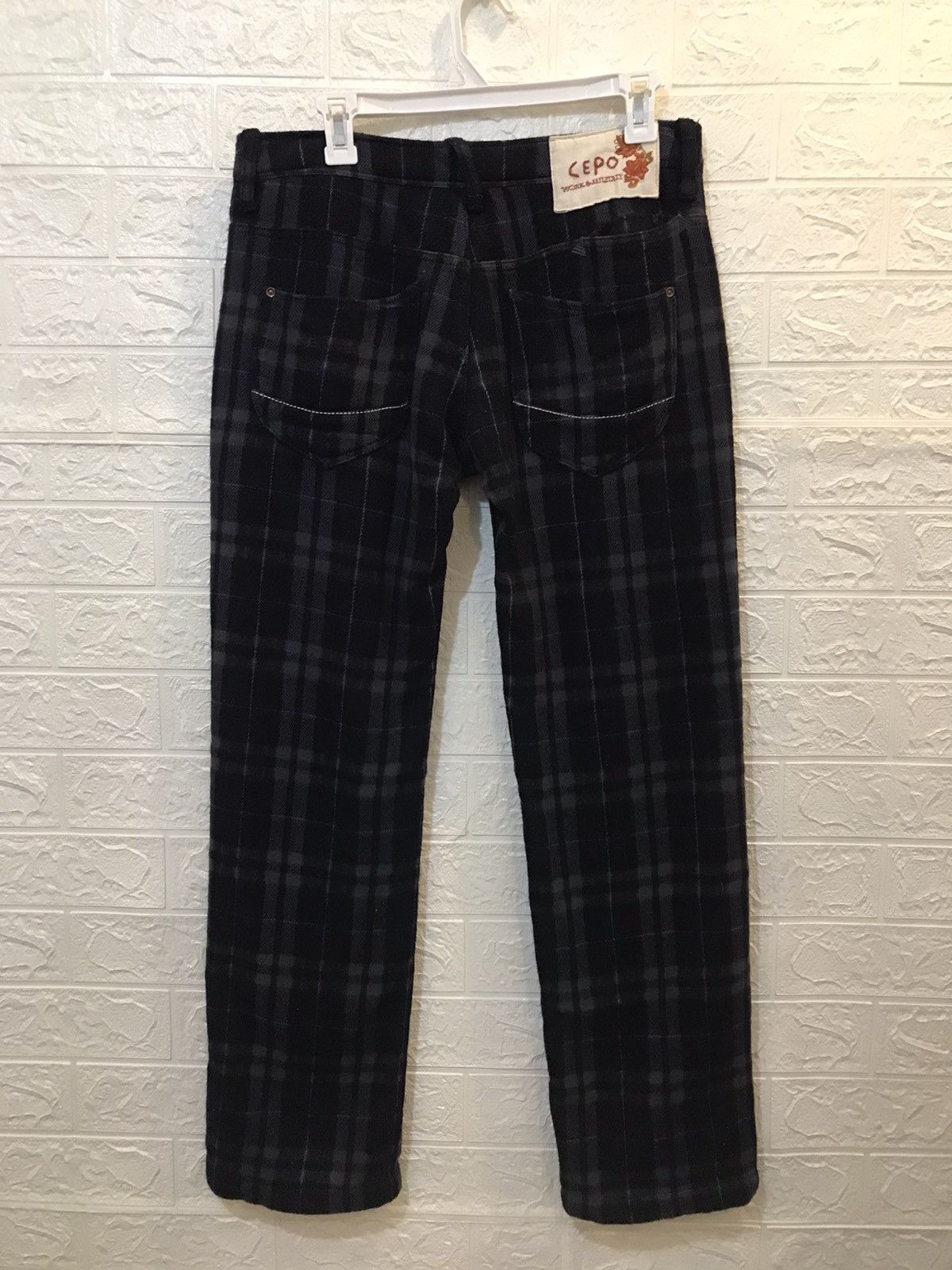 Japanese Brand Checked Pants wool Japanese cepo work & workers tartan Size US 32 / EU 48 - 2 Thumbnail