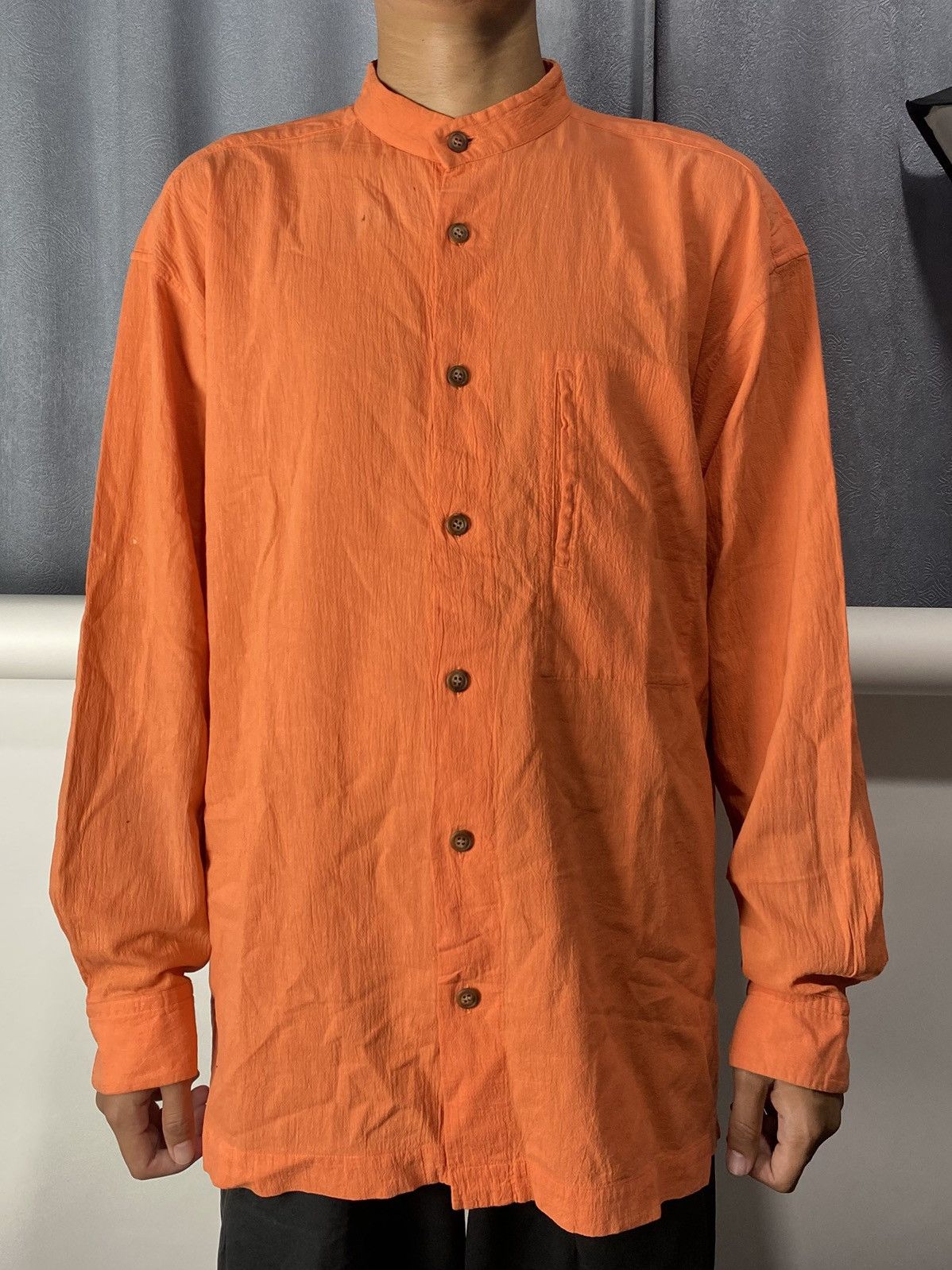 Issey Miyake × Japanese Brand × Vintage Vintage issey miyake men Shirt button Size US L / EU 52-54 / 3 - 4 Thumbnail