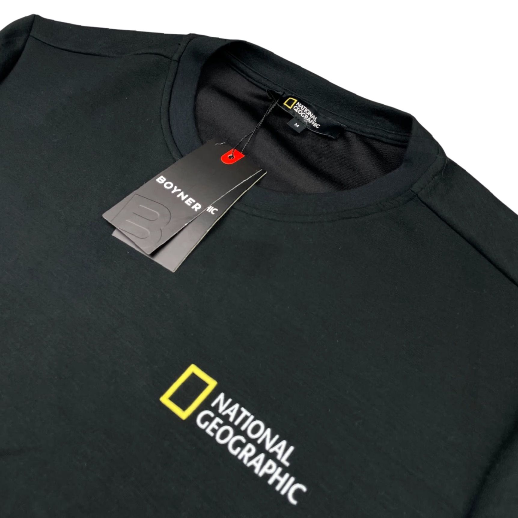 Vintage NEW 2022 National Geographic x Boyner Men's Pullover Sweatshirt Black Medium Size US M / EU 48-50 / 2 - 2 Thumbnail
