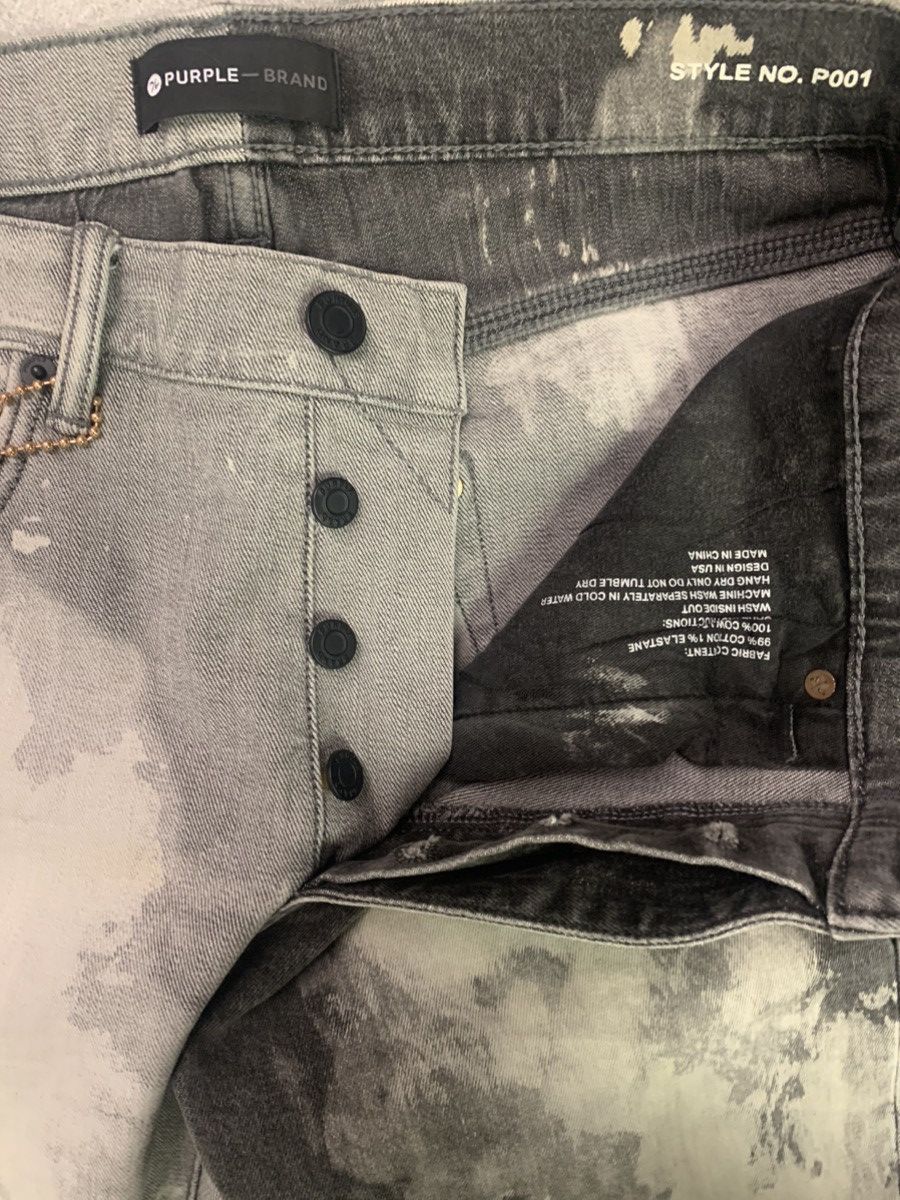 Purple Brand Purple Brand two toned grey black denim jeans Size US 34 / EU 50 - 23 Thumbnail