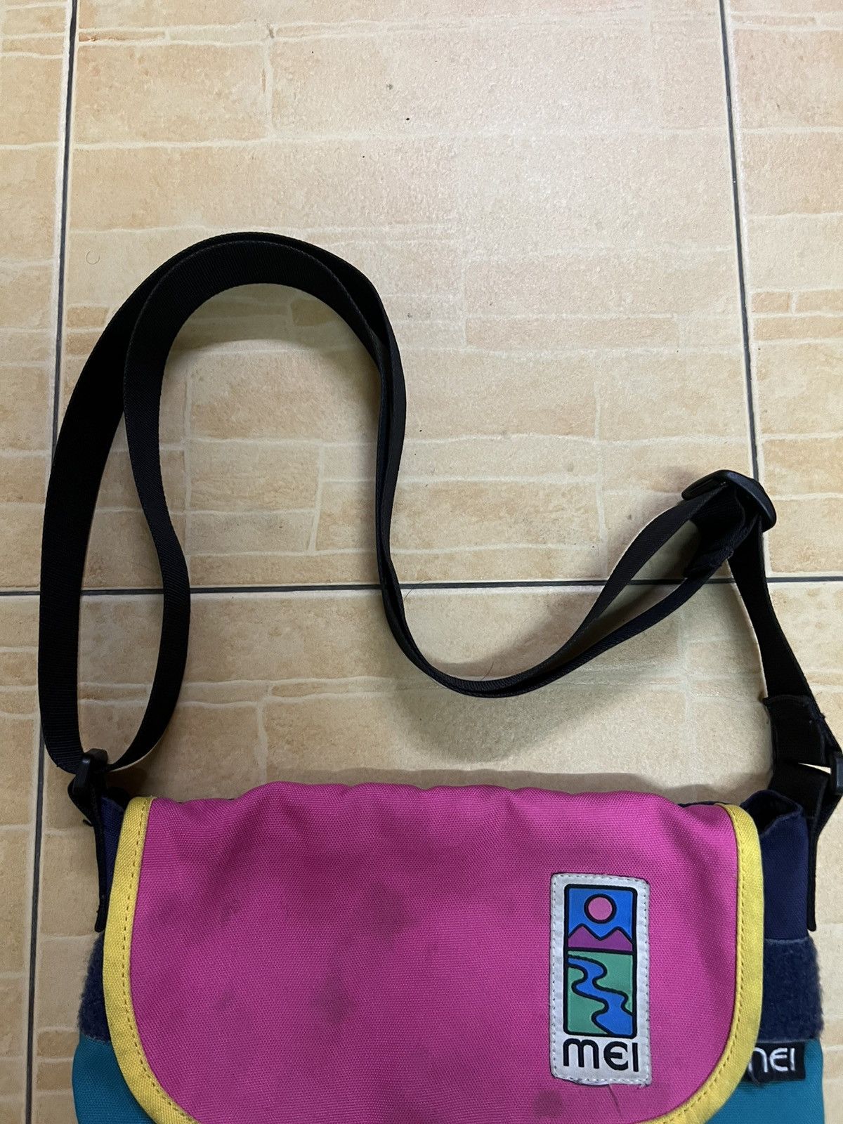 Japanese Brand MEI Japan Multicolor Violet Label Sling Bag Size ONE SIZE - 5 Thumbnail