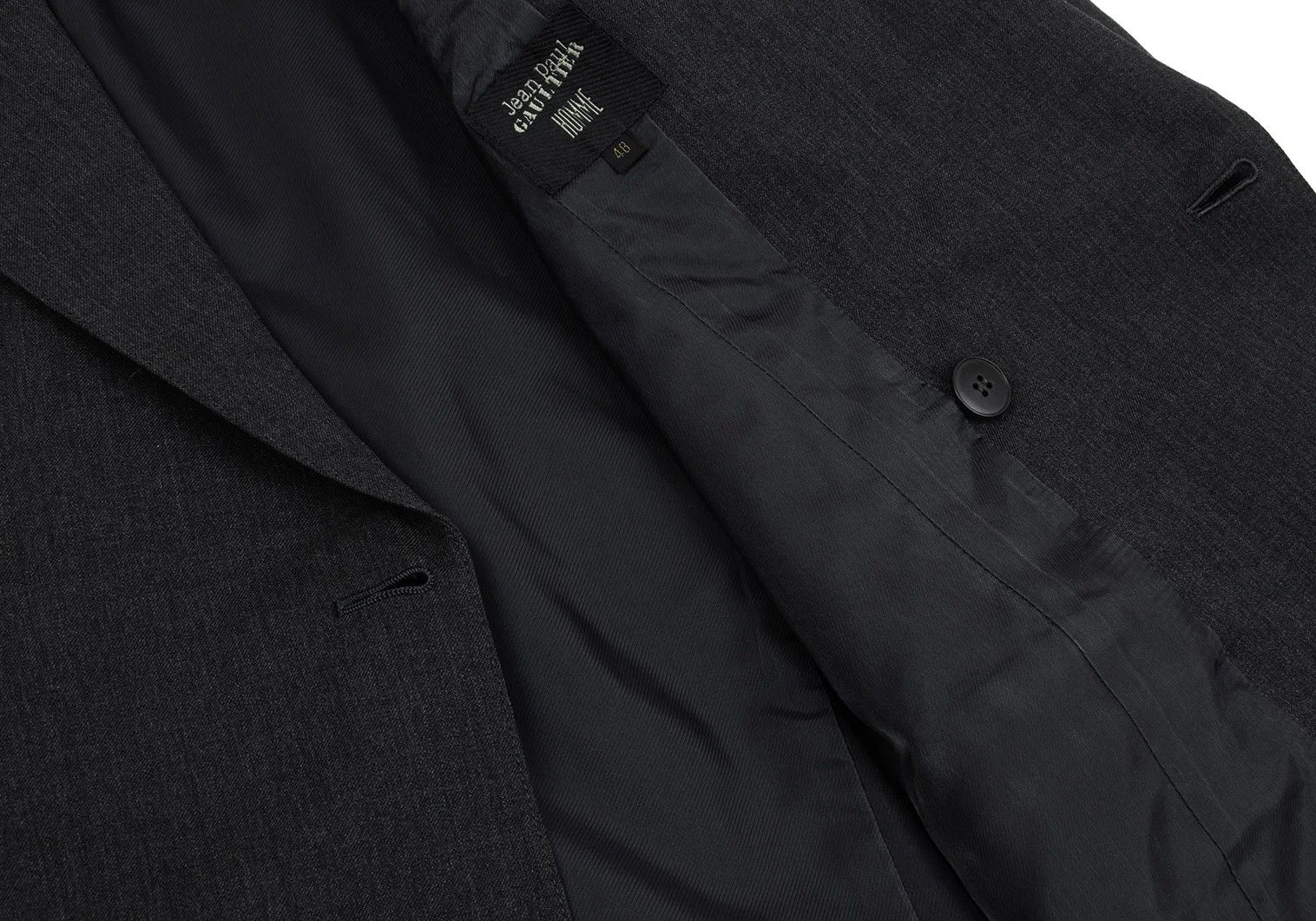 Jean Paul Gaultier Wool Pocket Design Peak Lapel Jacket Charcoal 48 Size US M / EU 48-50 / 2 - 11 Thumbnail