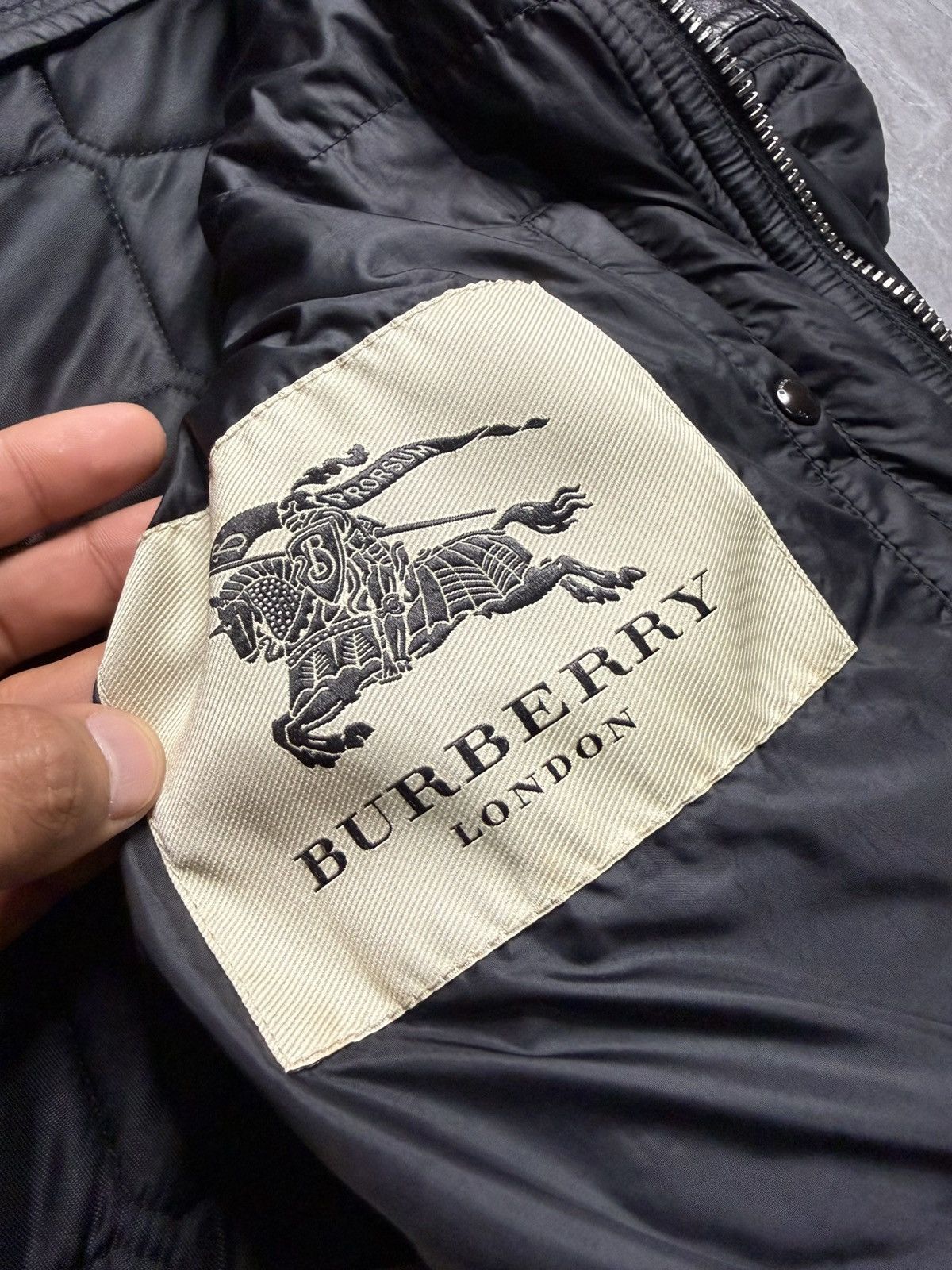 Burberry Burberry London Trimmed Leather Quilted Jacket Size US L / EU 52-54 / 3 - 18 Thumbnail