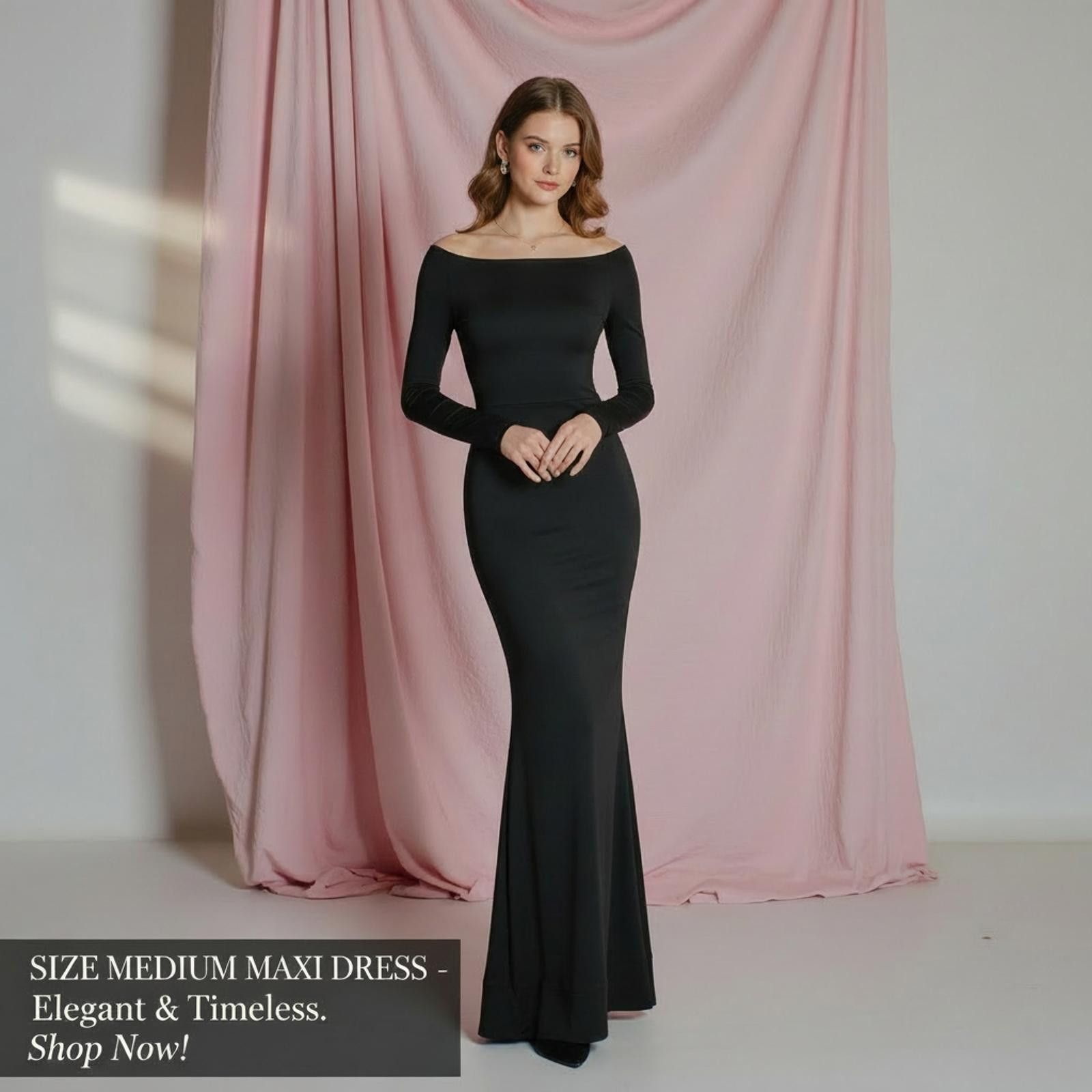 Genetic Manipulation Shinichiro Kuriya Elegant Black Long Sleeve Maxi Dress Size Medium Size M / US 6-8 / IT 42-44 - 1 Thumbnail