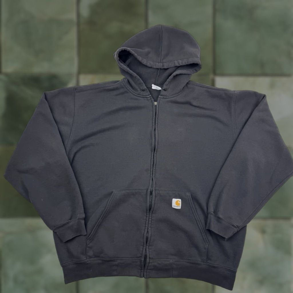 Carhartt VINTAGE Carhartt Full Zip Hoodie Adult XL Black Grunge Y2K Hipster Mens Size US XL / EU 56 / 4 - 1 Thumbnail
