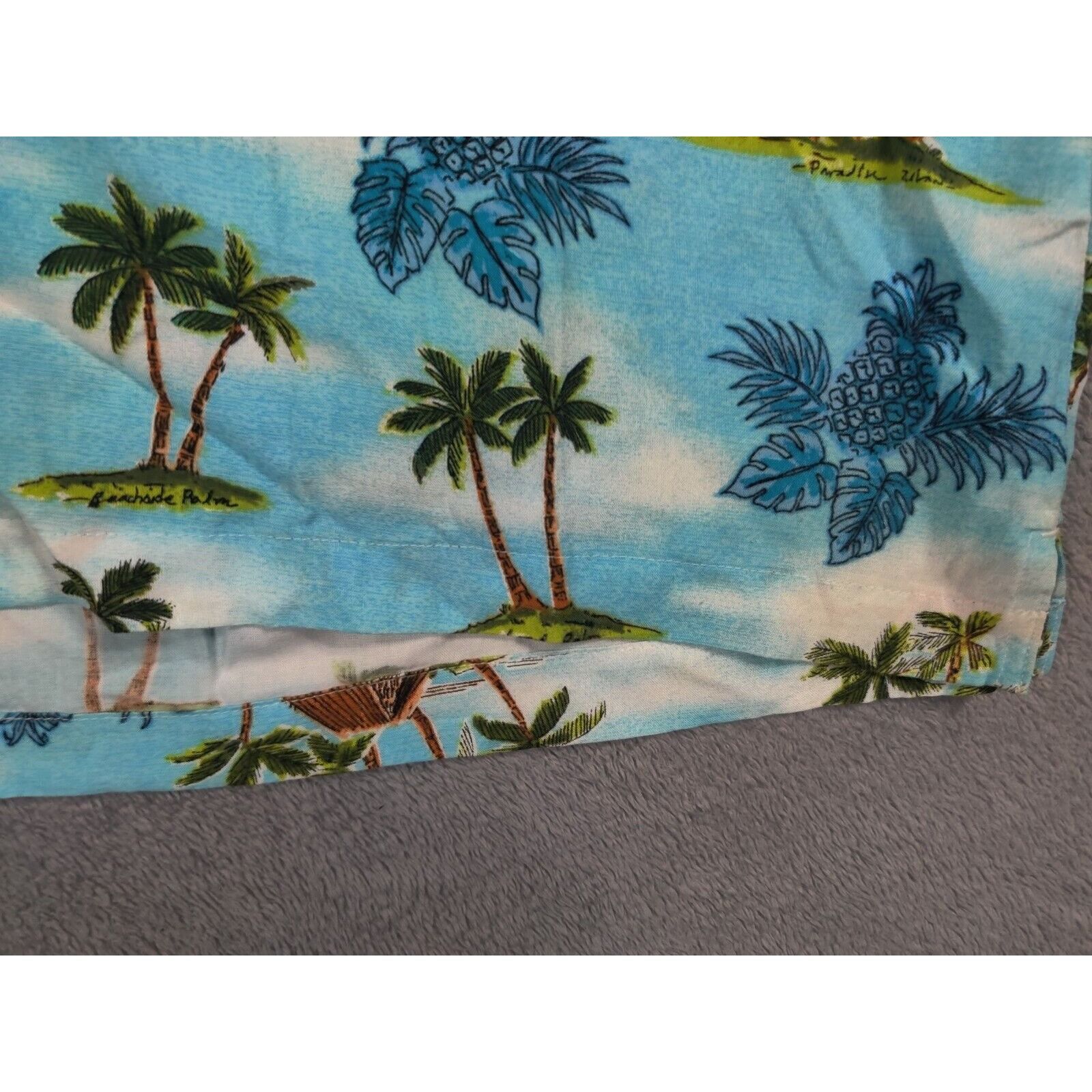 George George Shirt Adult Mens Large Light Blue Floral Beach Size US L / EU 52-54 / 3 - 7 Thumbnail