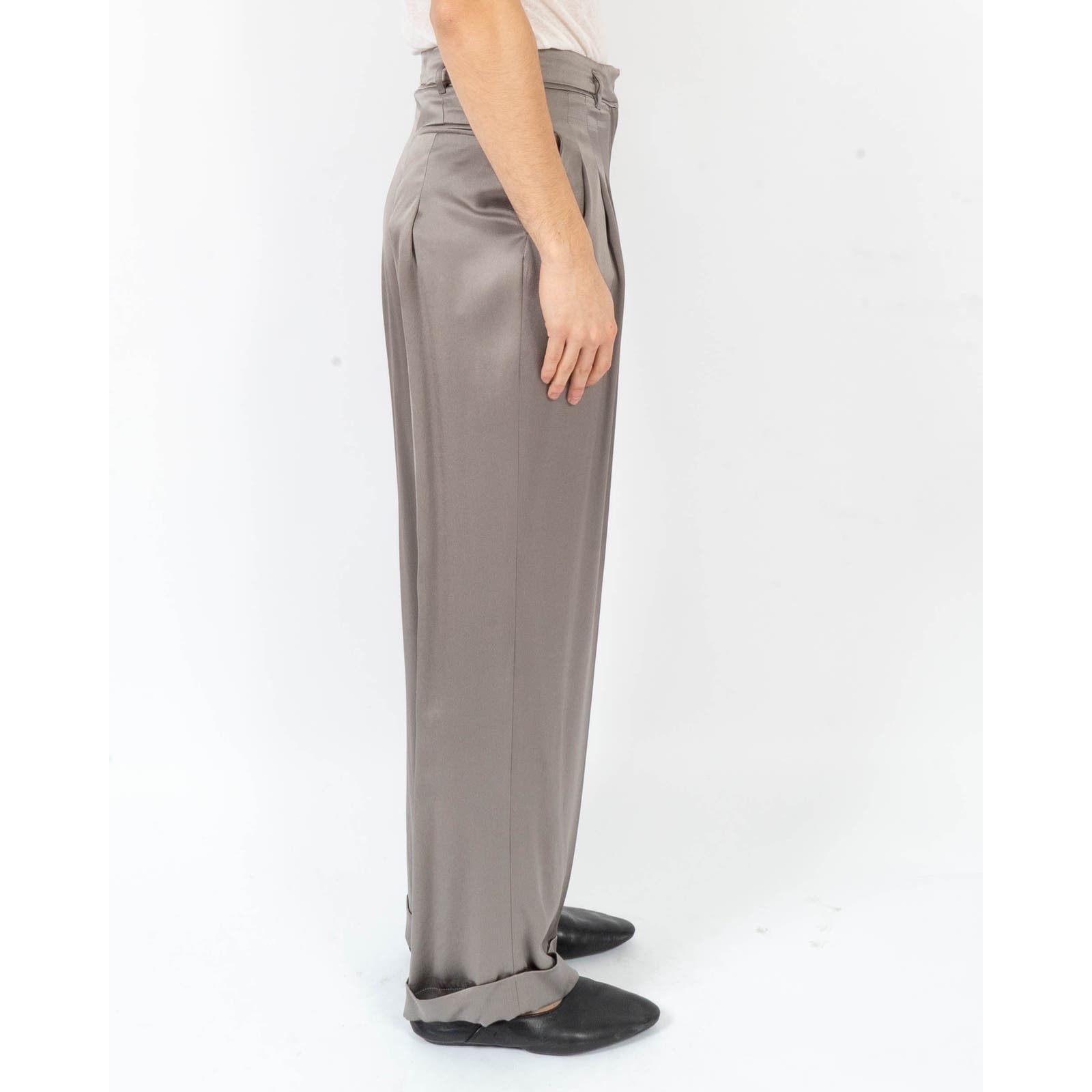 Haider Ackermann Silver Silk Trousers Size US 30 / EU 46 - 3 Thumbnail
