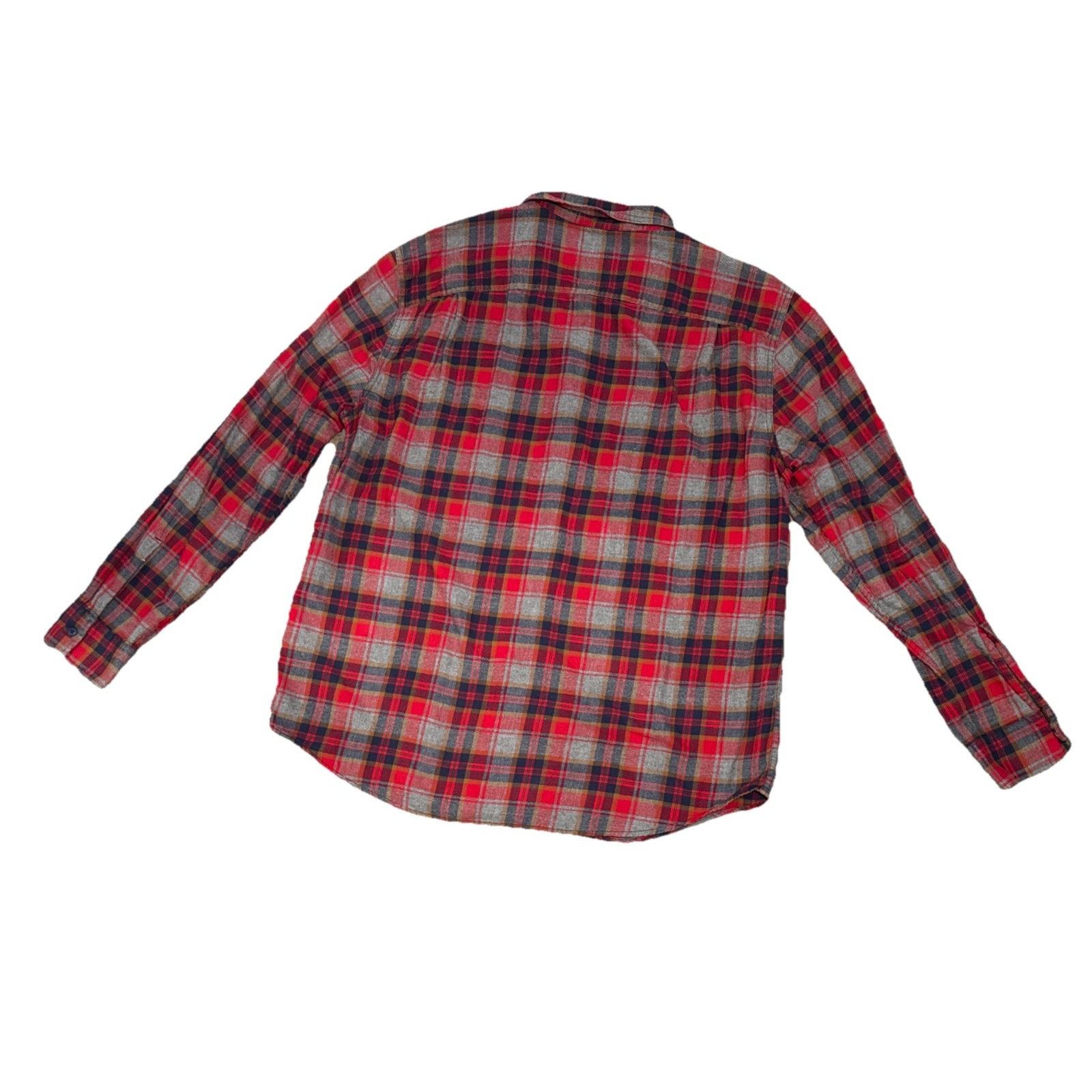 American Eagle Outfitters American Eagle Men XL Gray And Red Plaid Long Sleeve Size US XL / EU 56 / 4 - 4 Thumbnail