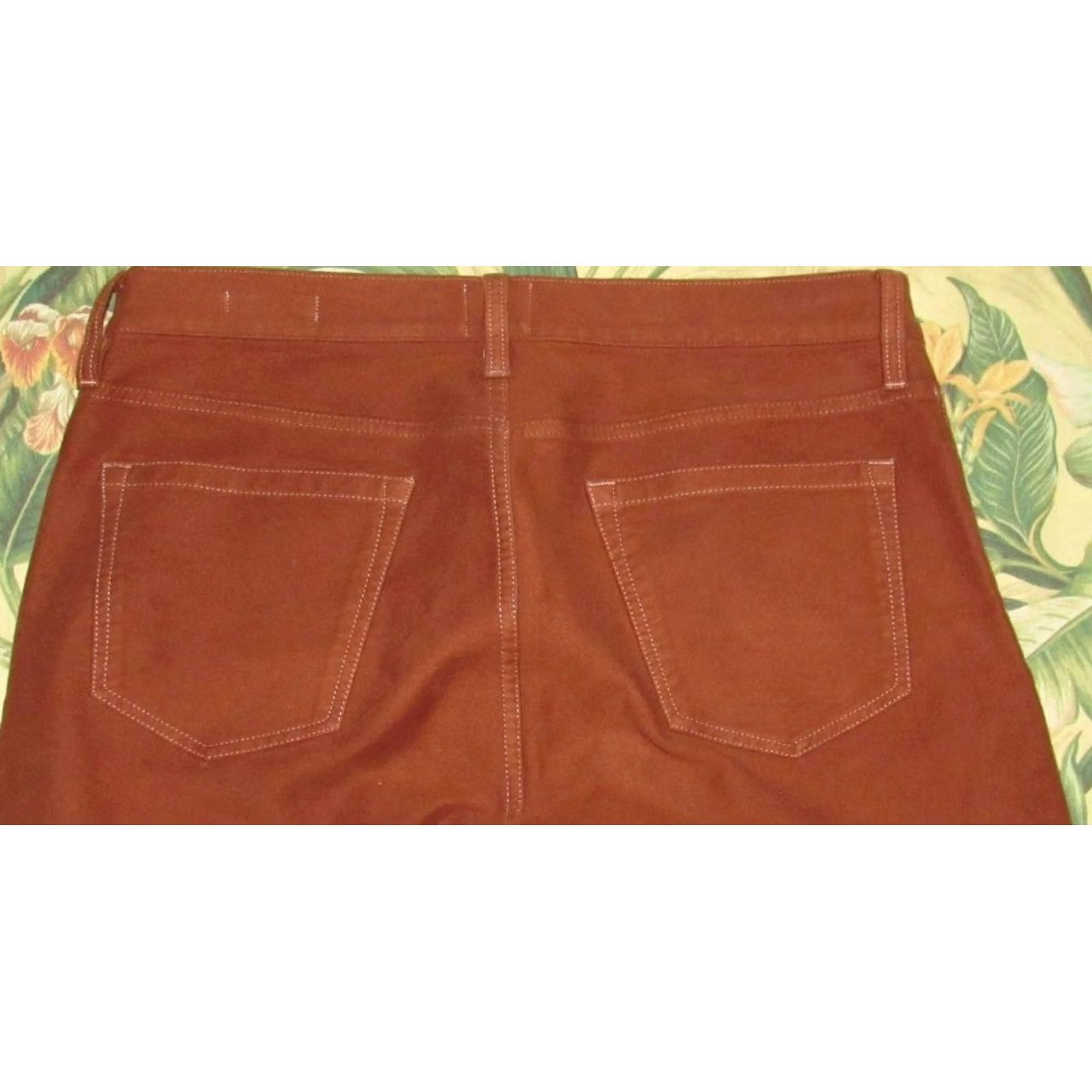Vintage Flint & Tinder Brown Cotton Moleskin Pants 33 x 32 Chino Mens Regular Inseam 32 XS? Size US 33 - 4 Thumbnail