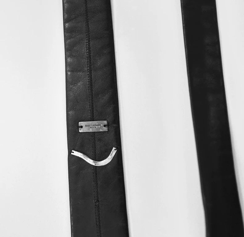 Saint Laurent Paris Saint Laurent Lambskin tie 2504-Nextarrow Size ONE SIZE - 4 Thumbnail