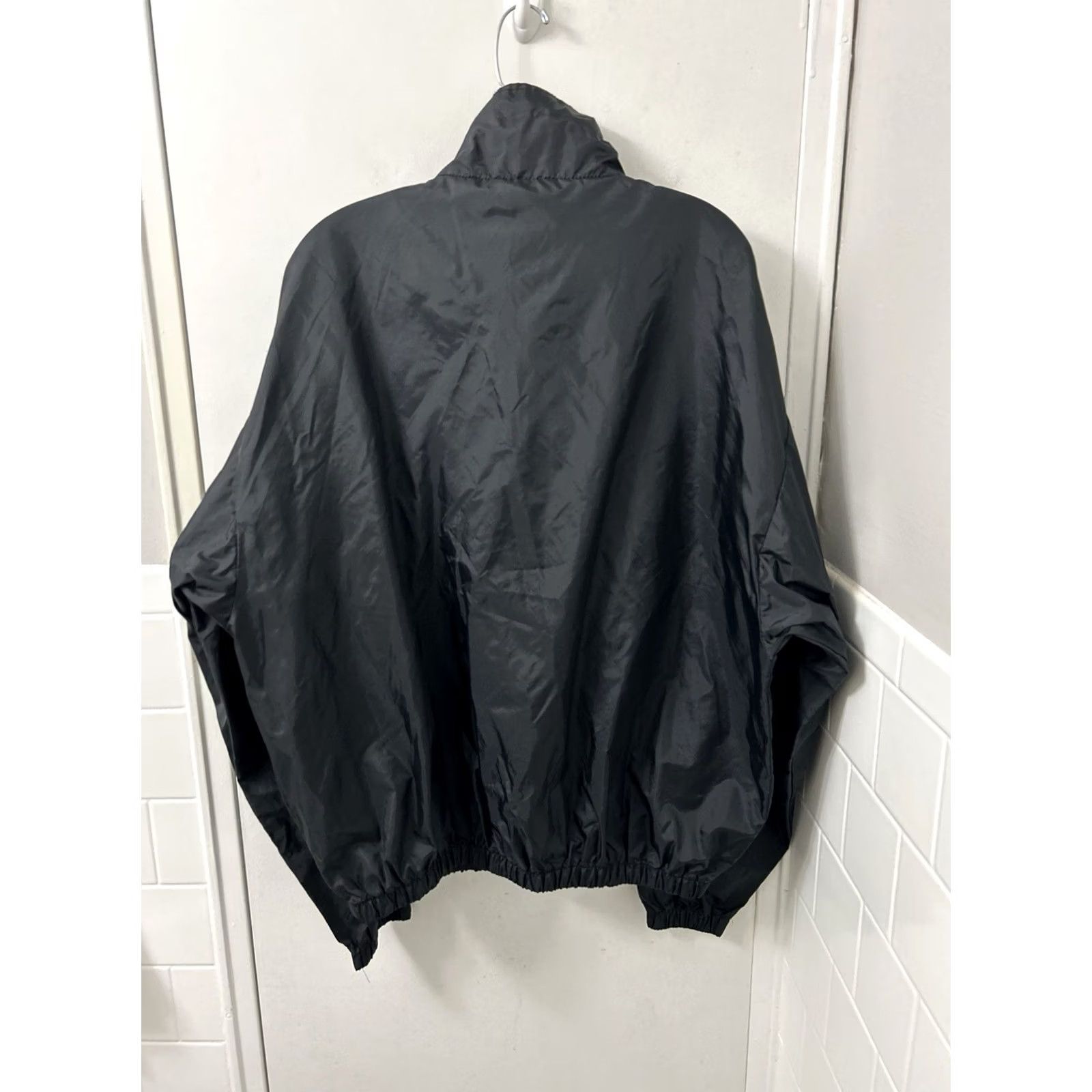 Vintage Vintage First Down Windbreaker Jacket Mens XL Black Full Zip Size US XL / EU 56 / 4 - 6 Thumbnail