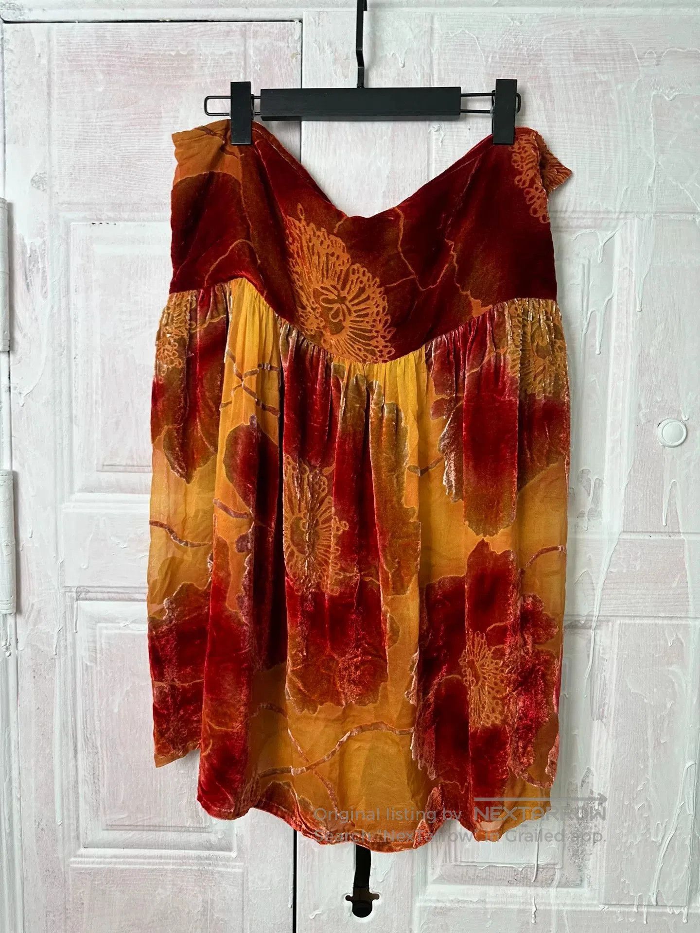 Yohji Yamamoto yohji yamamoto velvet half skirt altered. Size 23" - 5 Thumbnail