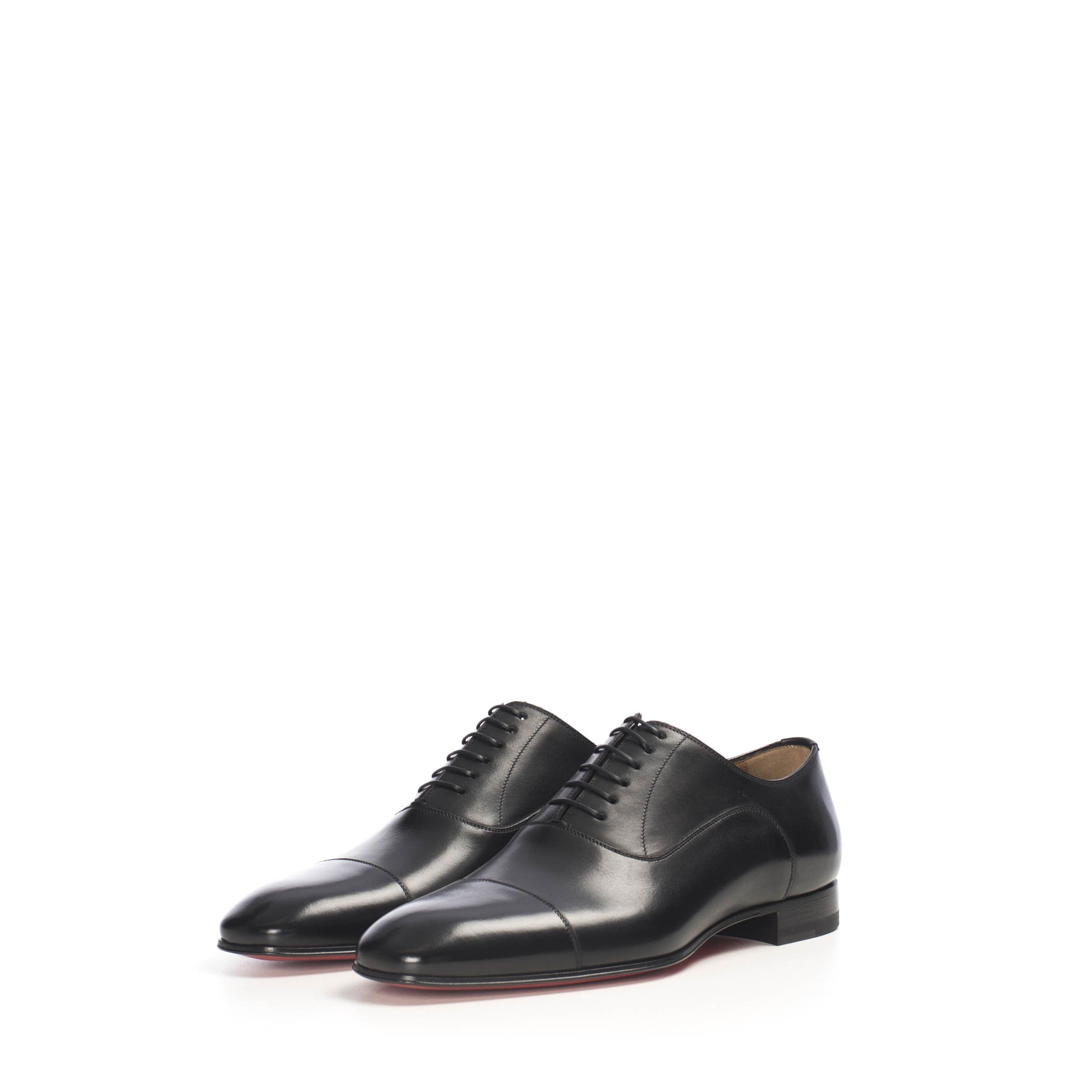 Christian Louboutin Black Leather Greggo Oxford Shoes Size 39,5 Size US 6.5 / EU 39-40 - 3 Thumbnail